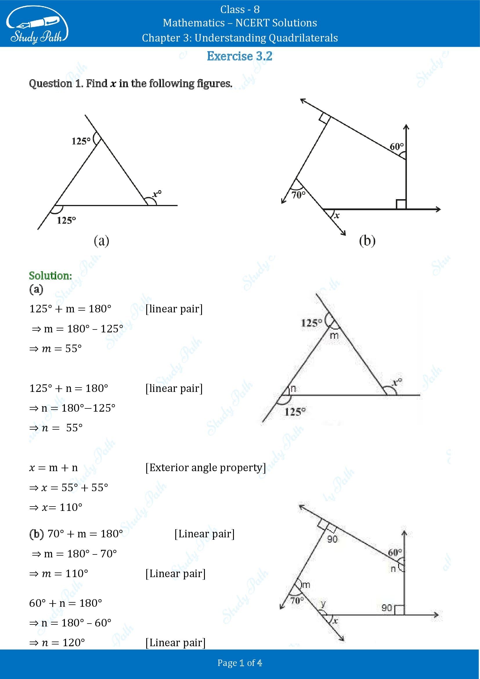 NCERT Solutions for Class 8 Maths Chapter 3 Understanding Quadrilaterals Exercise 3.2 00001