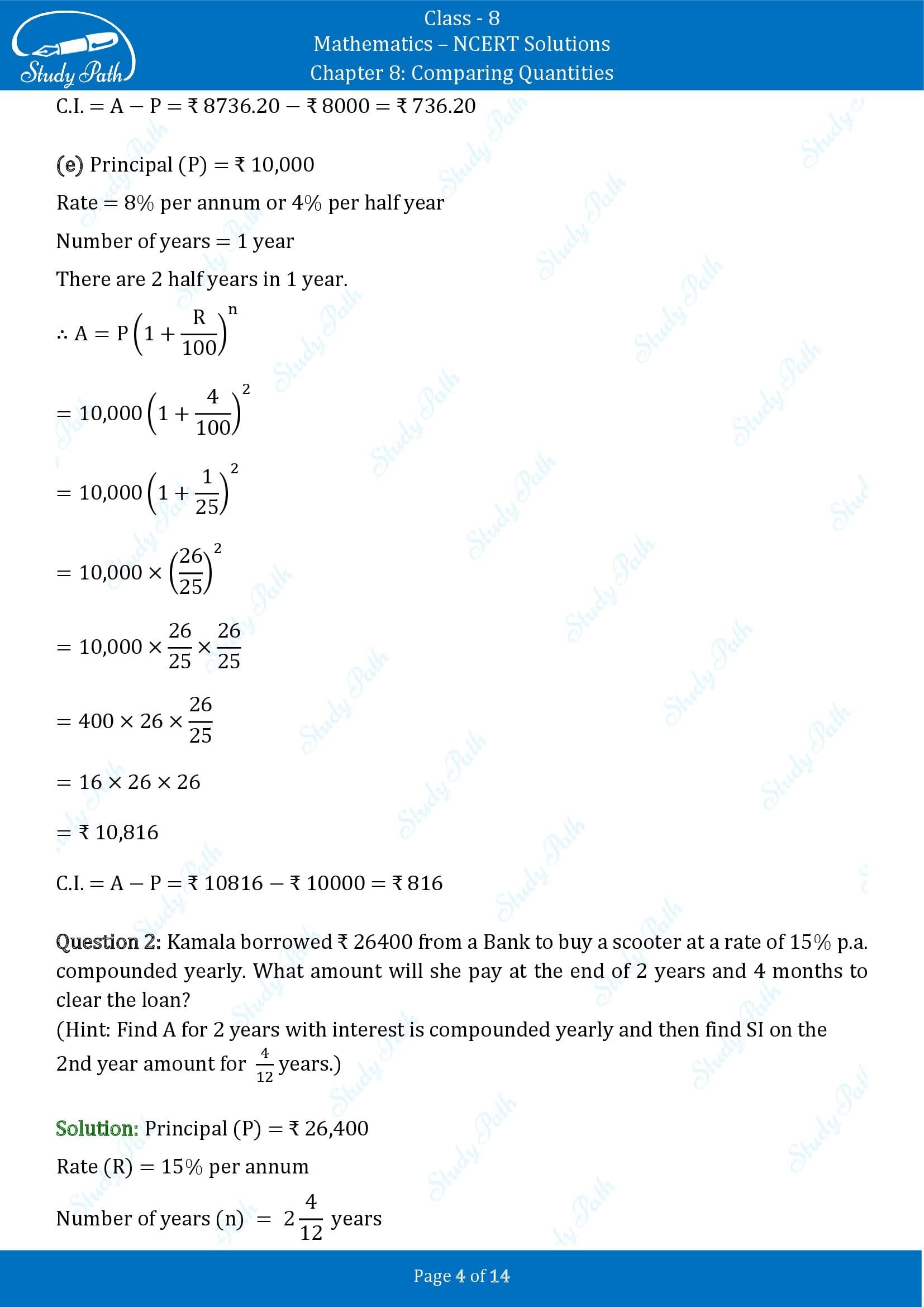 NCERT Solutions for Class 8 Maths Chapter 8 Comparing Quantities Exercise 8.3 00004