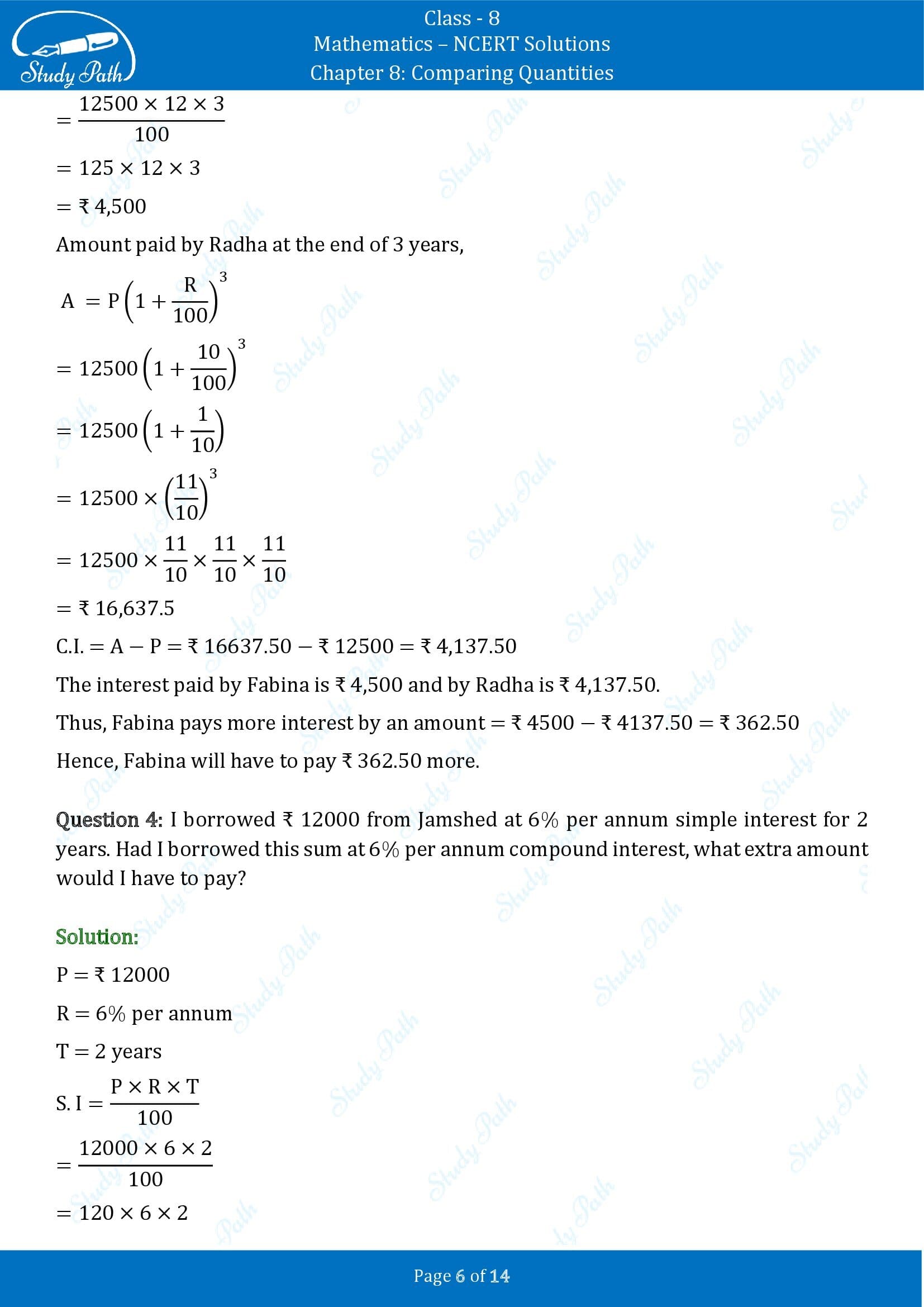 NCERT Solutions for Class 8 Maths Chapter 8 Comparing Quantities Exercise 8.3 00006