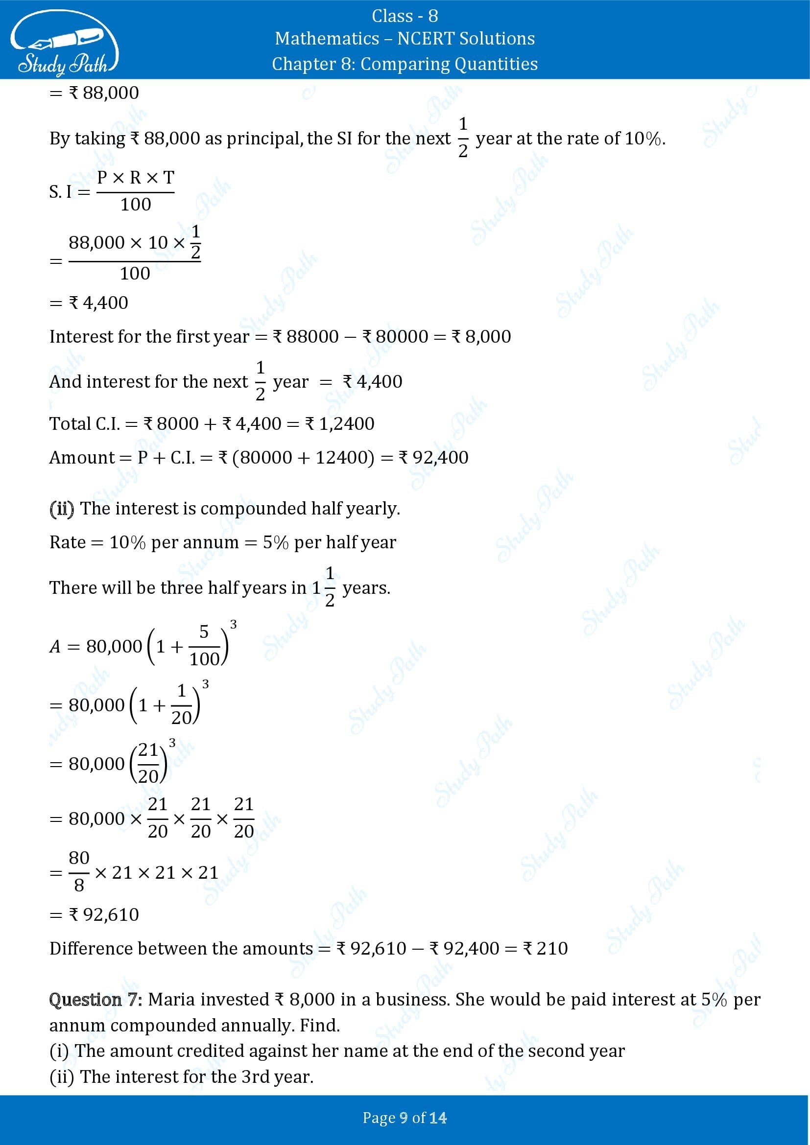 NCERT Solutions for Class 8 Maths Chapter 8 Comparing Quantities Exercise 8.3 00009