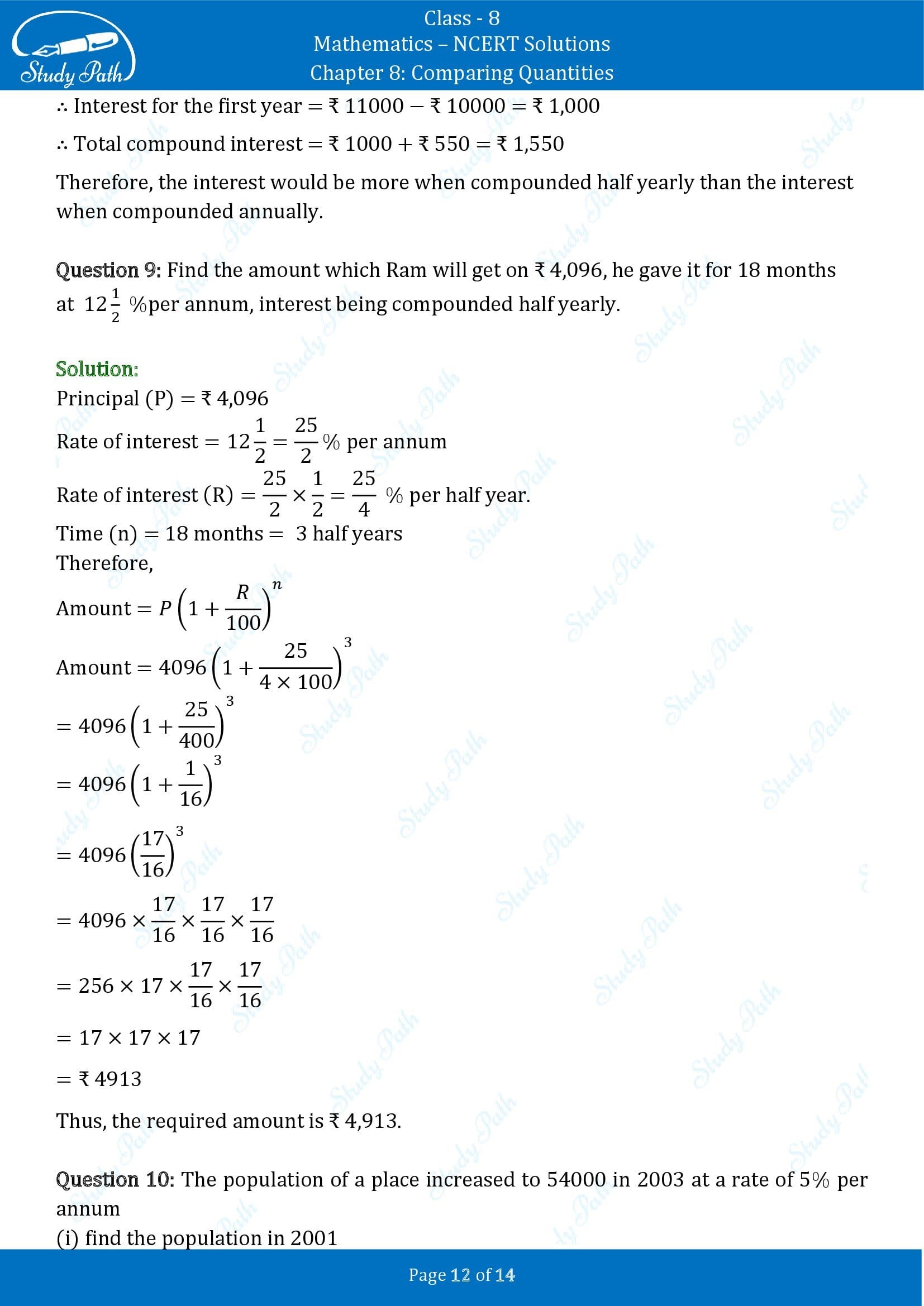 NCERT Solutions for Class 8 Maths Chapter 8 Comparing Quantities Exercise 8.3 00012