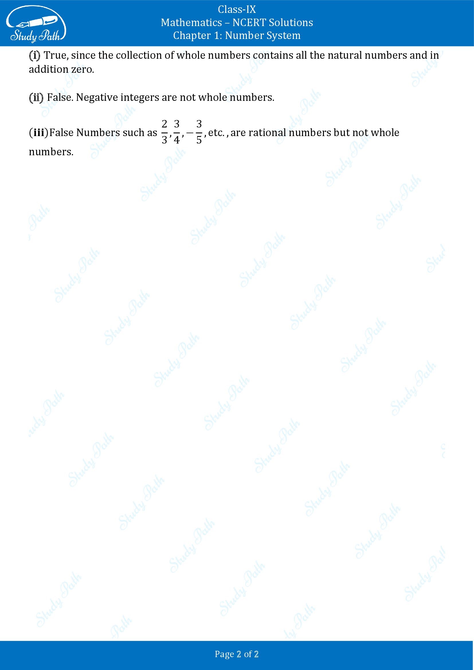 NCERT Solutions for Class 9 Maths Chapter 1 Number System Exercise 1.1 00002