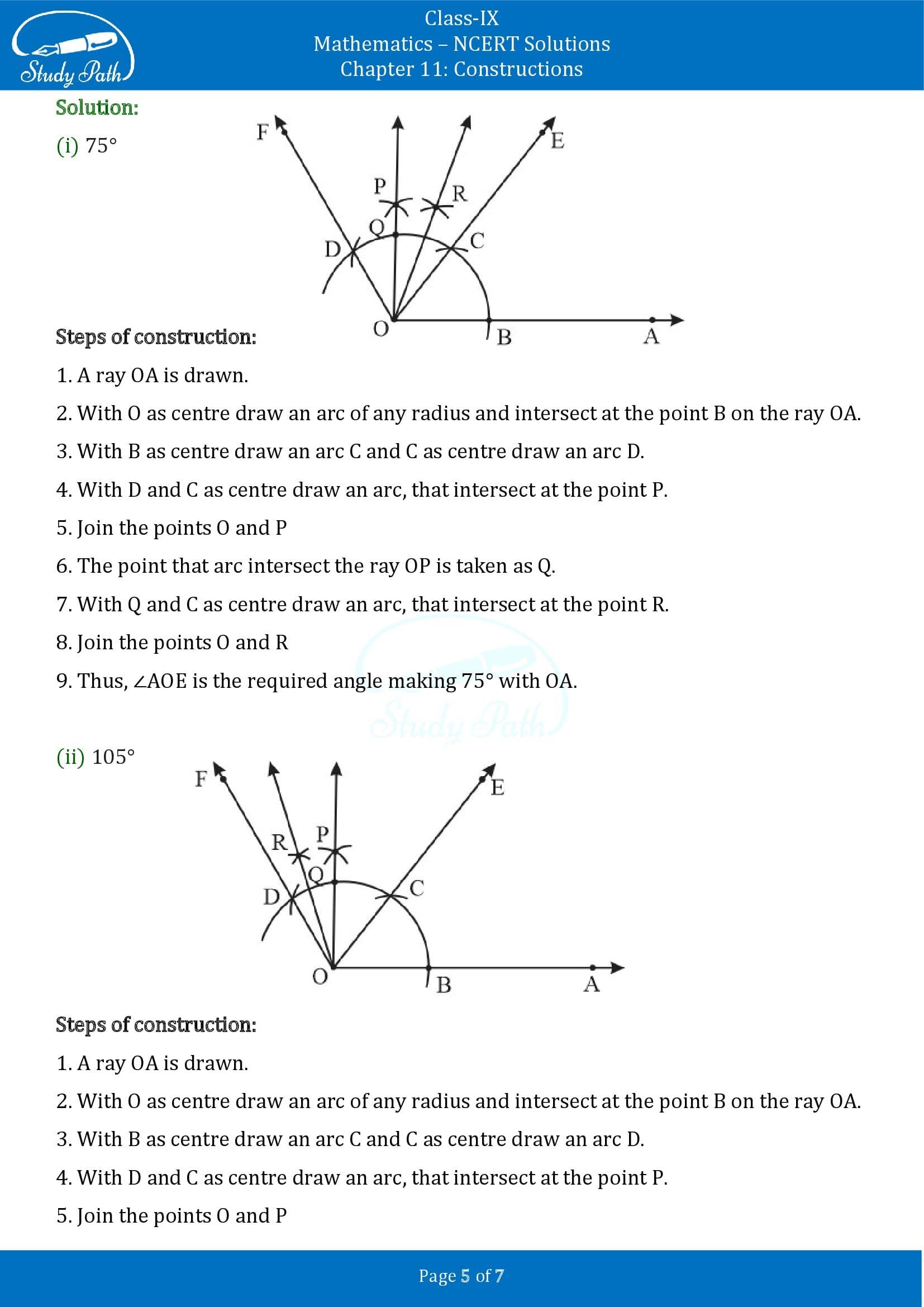 NCERT Solutions for Class 9 Maths Chapter 11 Constructions Exercise 11.1 00005