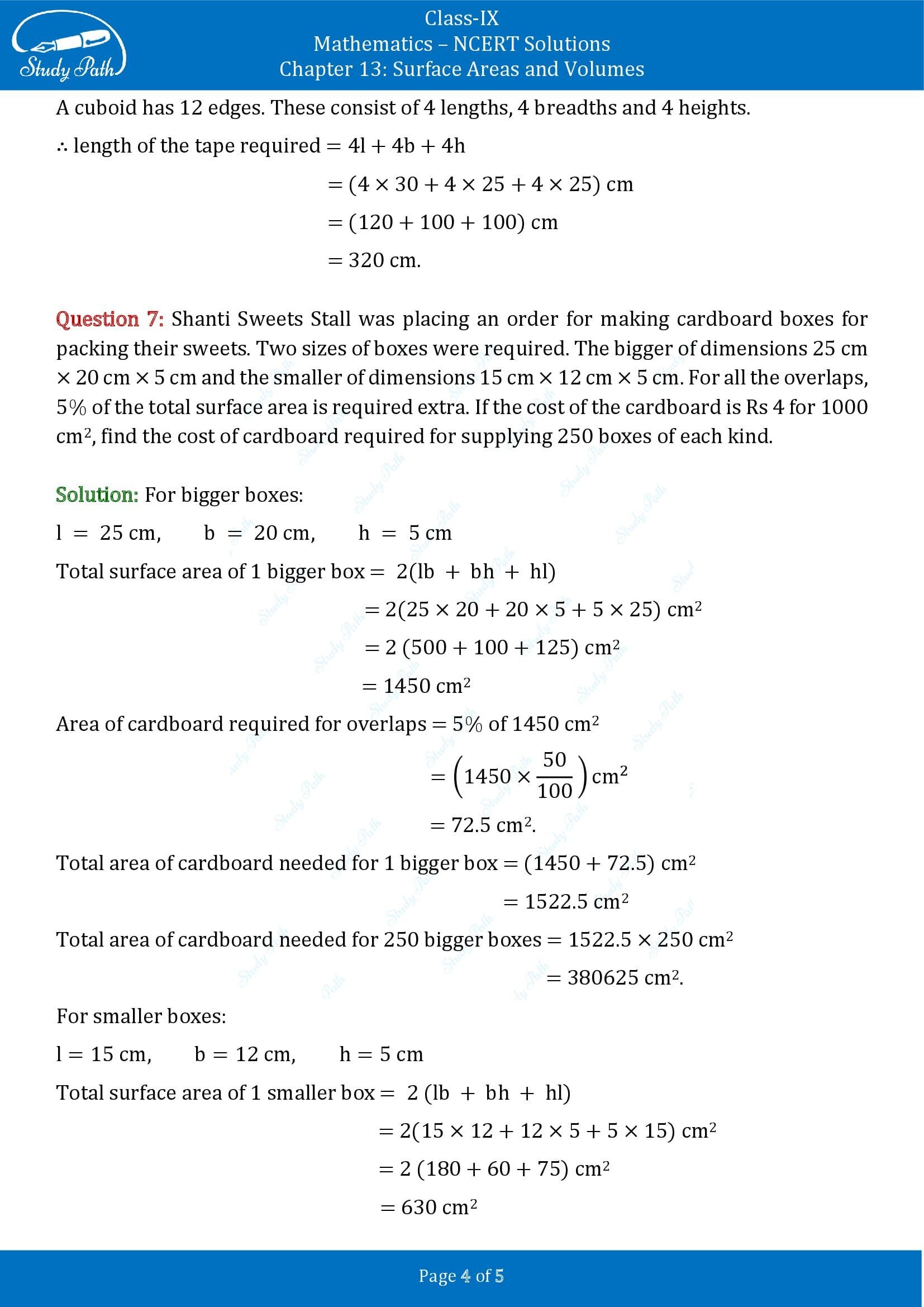 NCERT Solutions for Class 9 Maths Chapter 13 Surface Areas and Volumes Exercise 13.1 00004