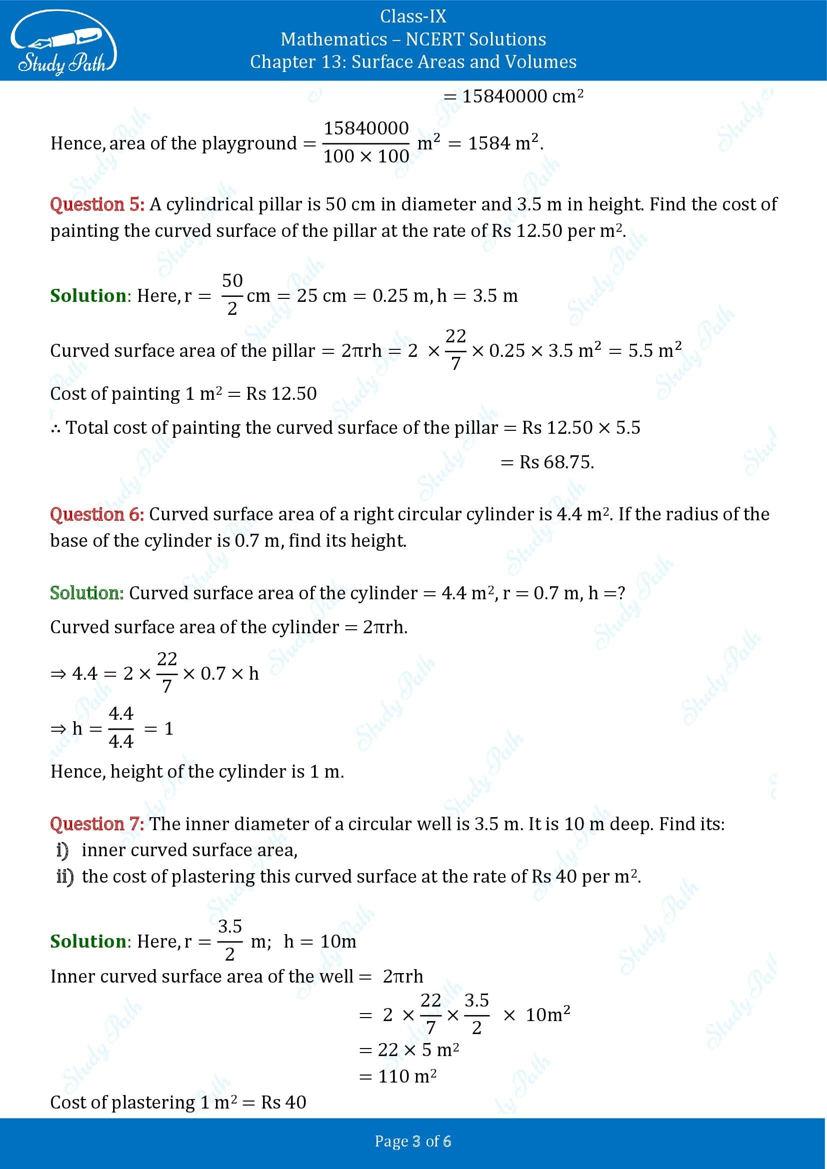 NCERT Solutions for Class 9 Maths Chapter 13 Surface Areas and Volumes Exercise 13.2 00003