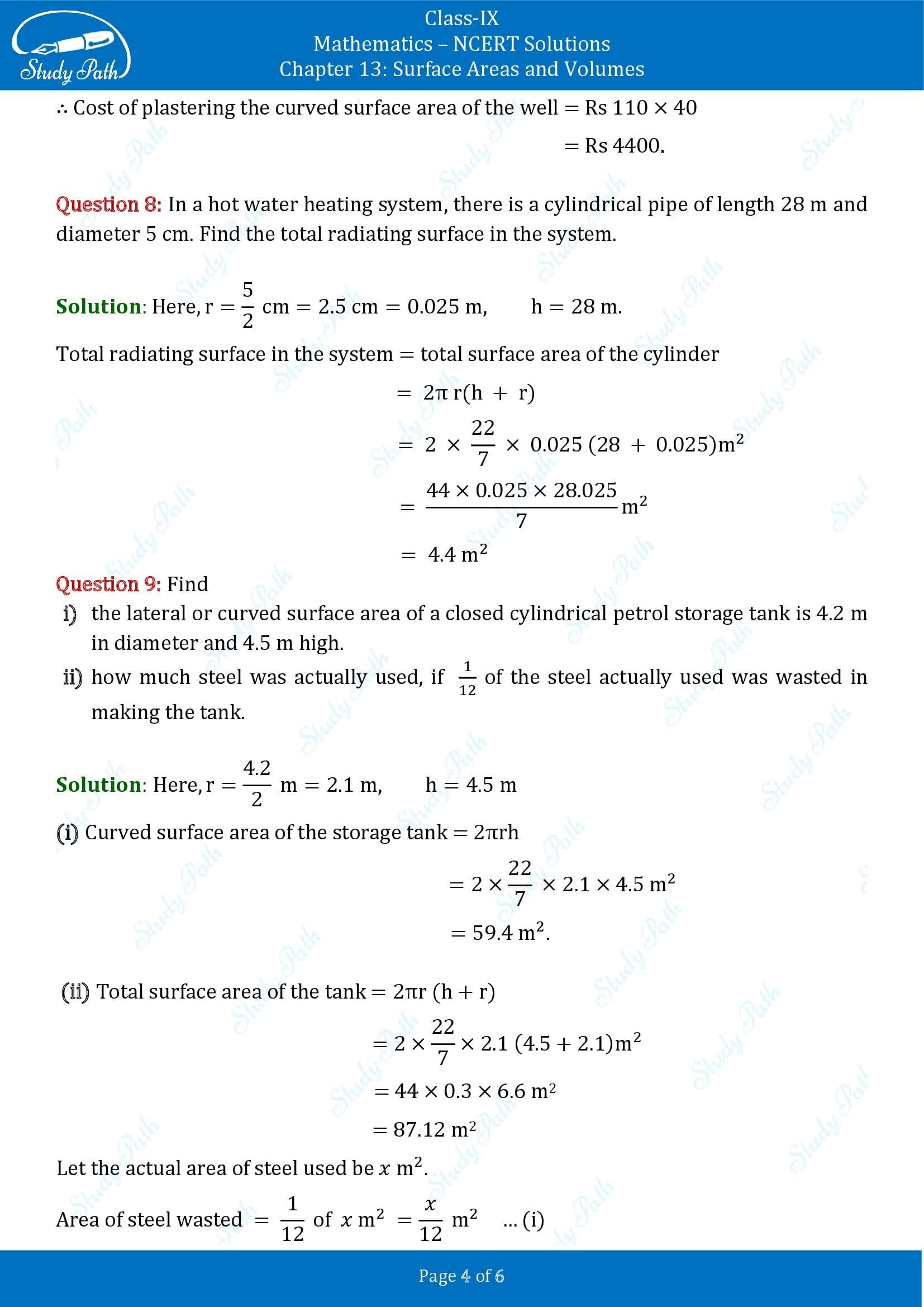 NCERT Solutions for Class 9 Maths Chapter 13 Surface Areas and Volumes Exercise 13.2 00004