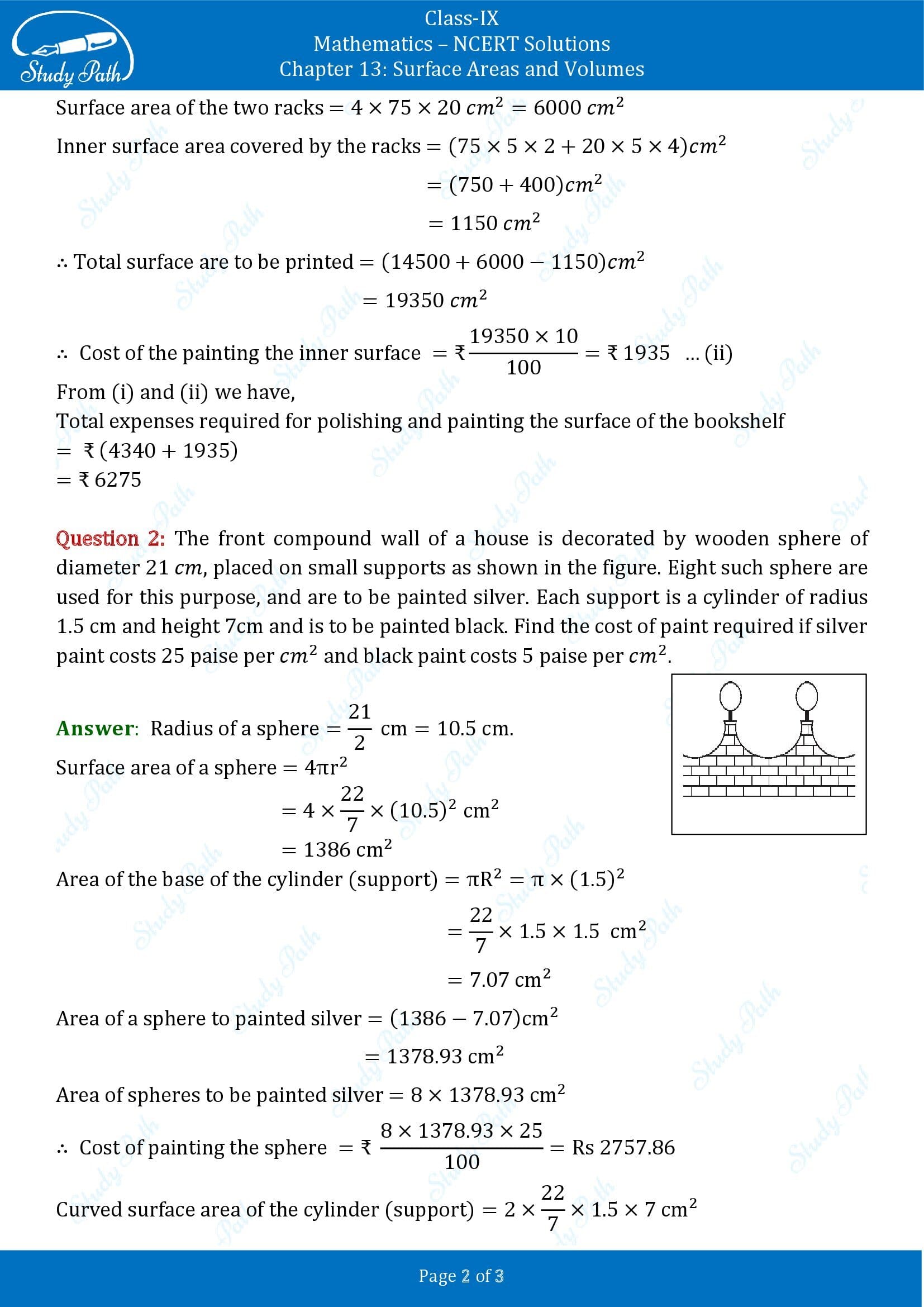NCERT Solutions for Class 9 Maths Chapter 13 Surface Areas and Volumes Exercise 13.9 00002