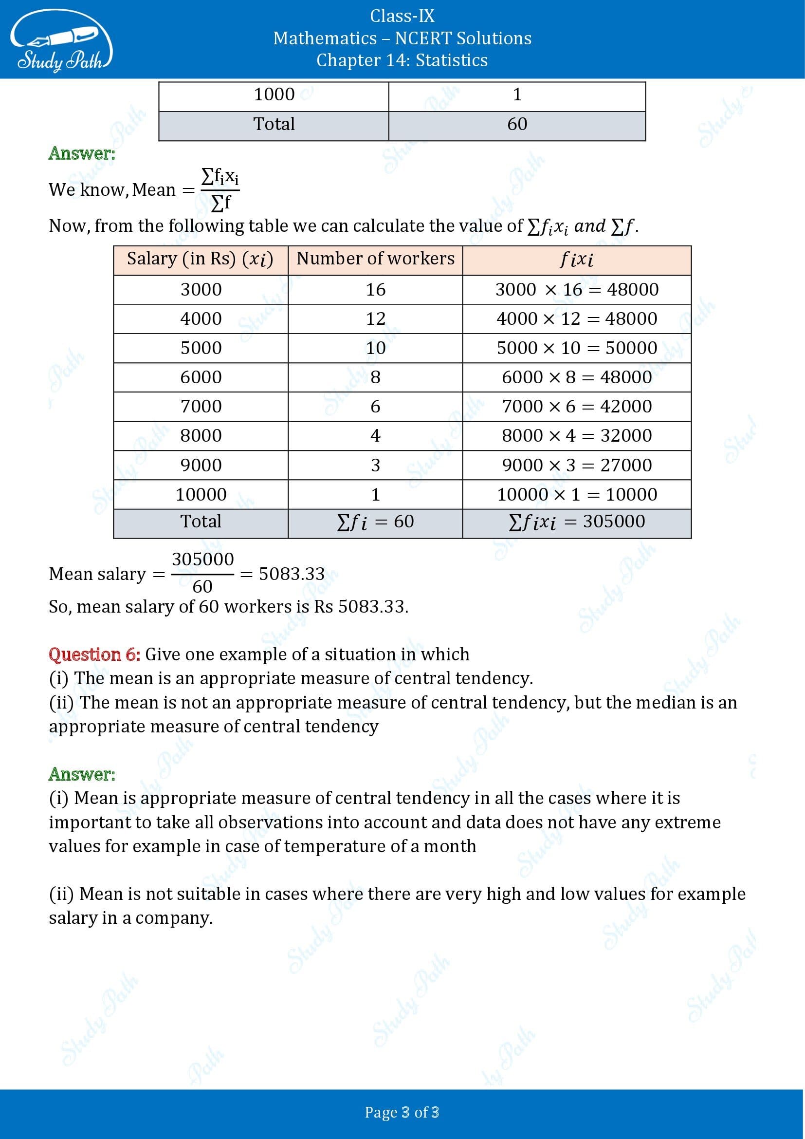 NCERT Solutions for Class 9 Maths Chapter 14 Statistics Exercise 14.4 00003