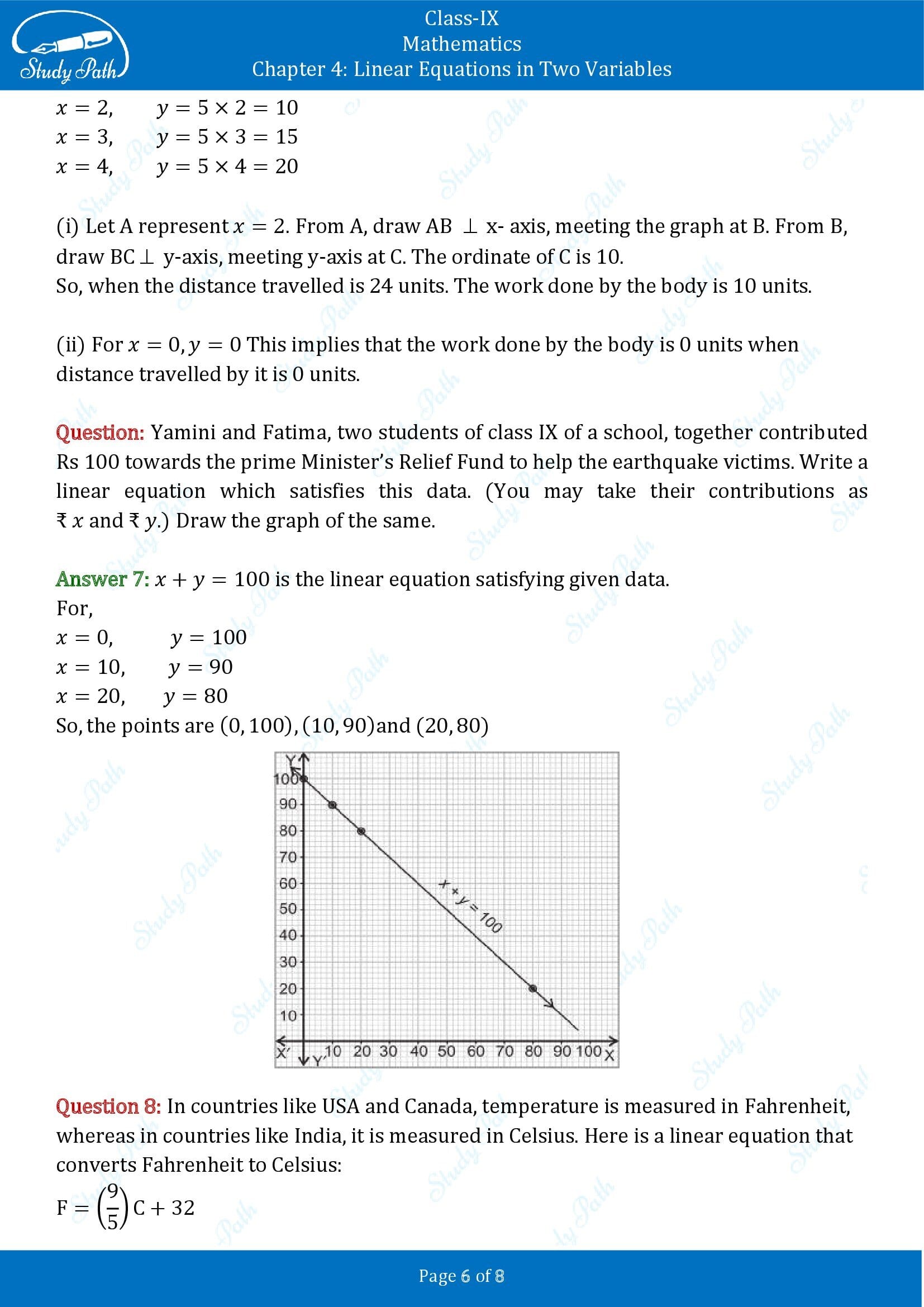 NCERT Solutions for Class 9 Maths Chapter 4 Linear Equations in Two Variables Exercise 4.3 00006