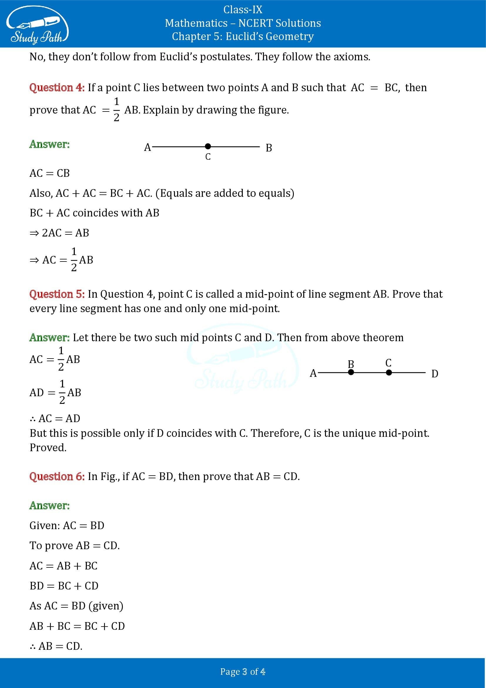 NCERT Solutions for Class 9 Maths Chapter 5 Euclids Geometry Exercise 5.1 00003
