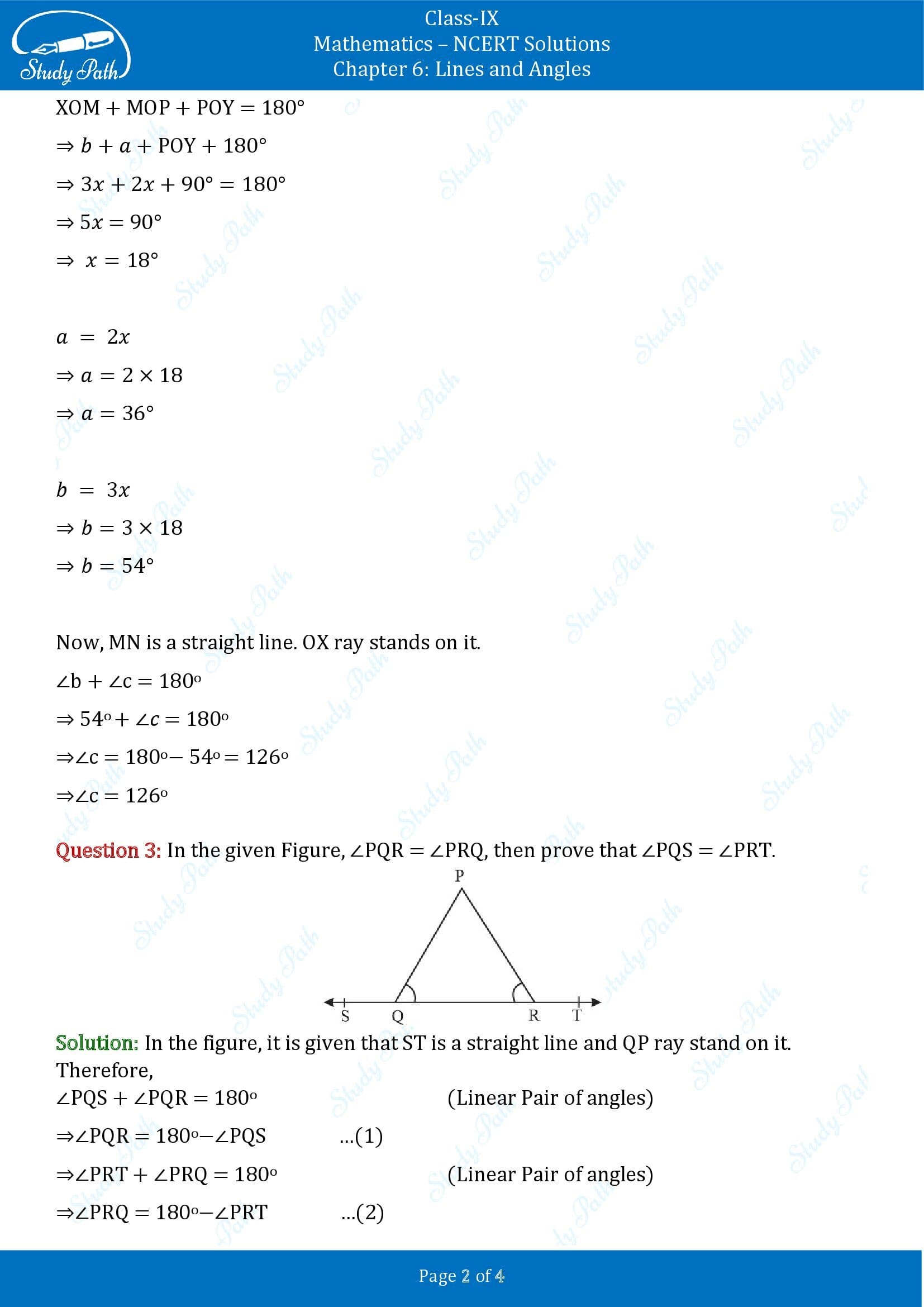 NCERT Solutions for Class 9 Maths Chapter 6 Lines and Angles Exercise 6.1 00002