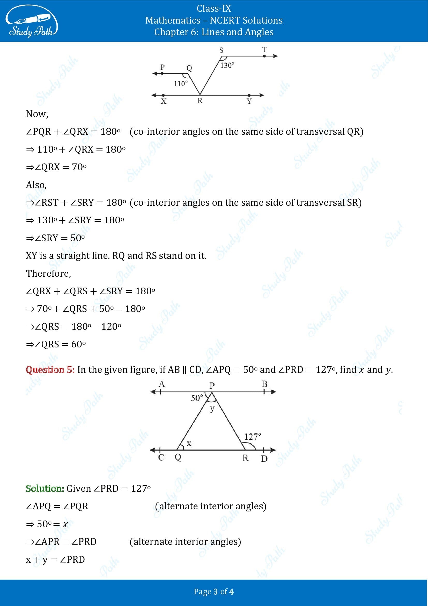 NCERT Solutions for Class 9 Maths Chapter 6 Lines and Angles Exercise 6.2 00003