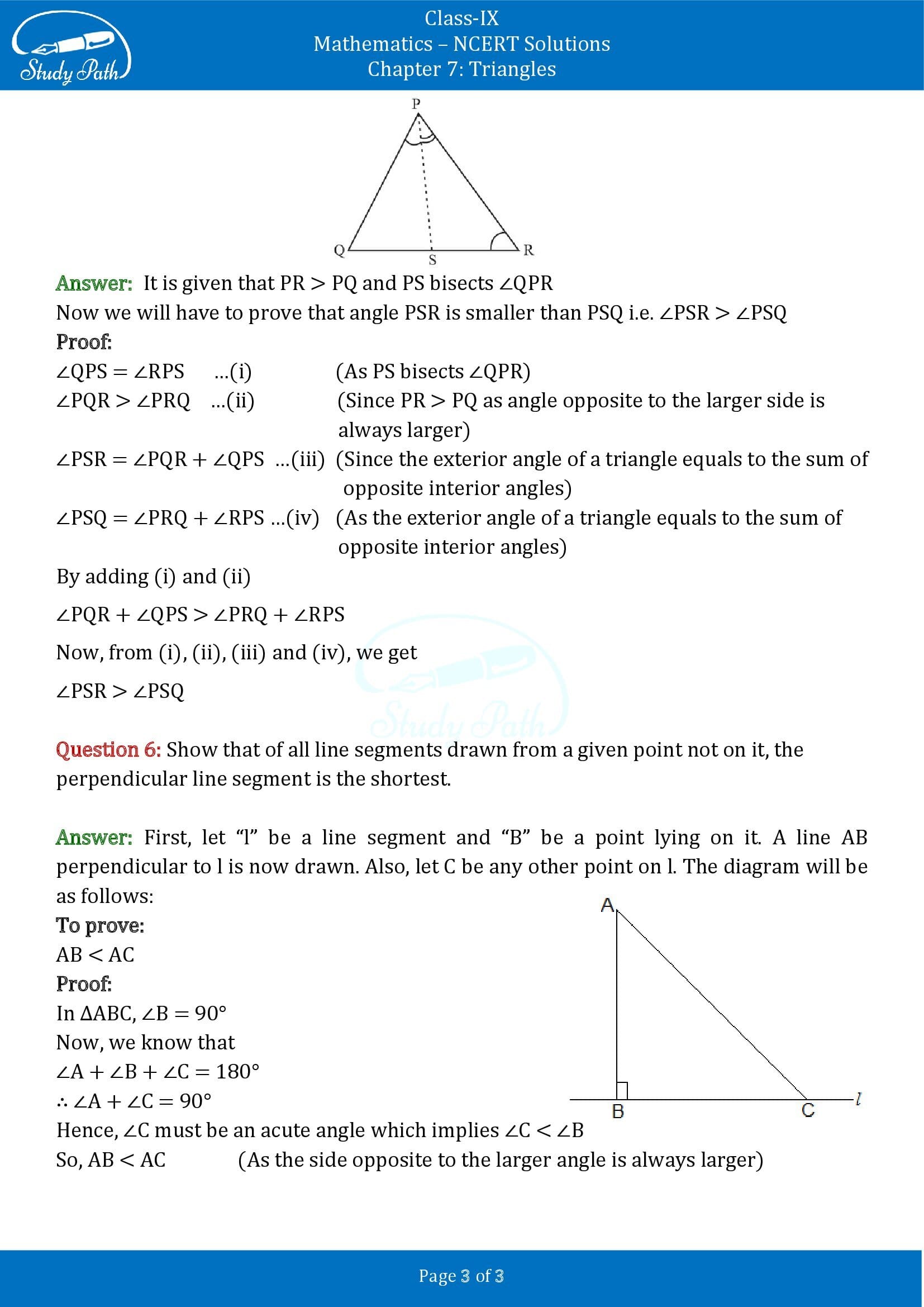 NCERT Solutions for Class 9 Maths Chapter 7 Triangles Exercise 7.4 00003