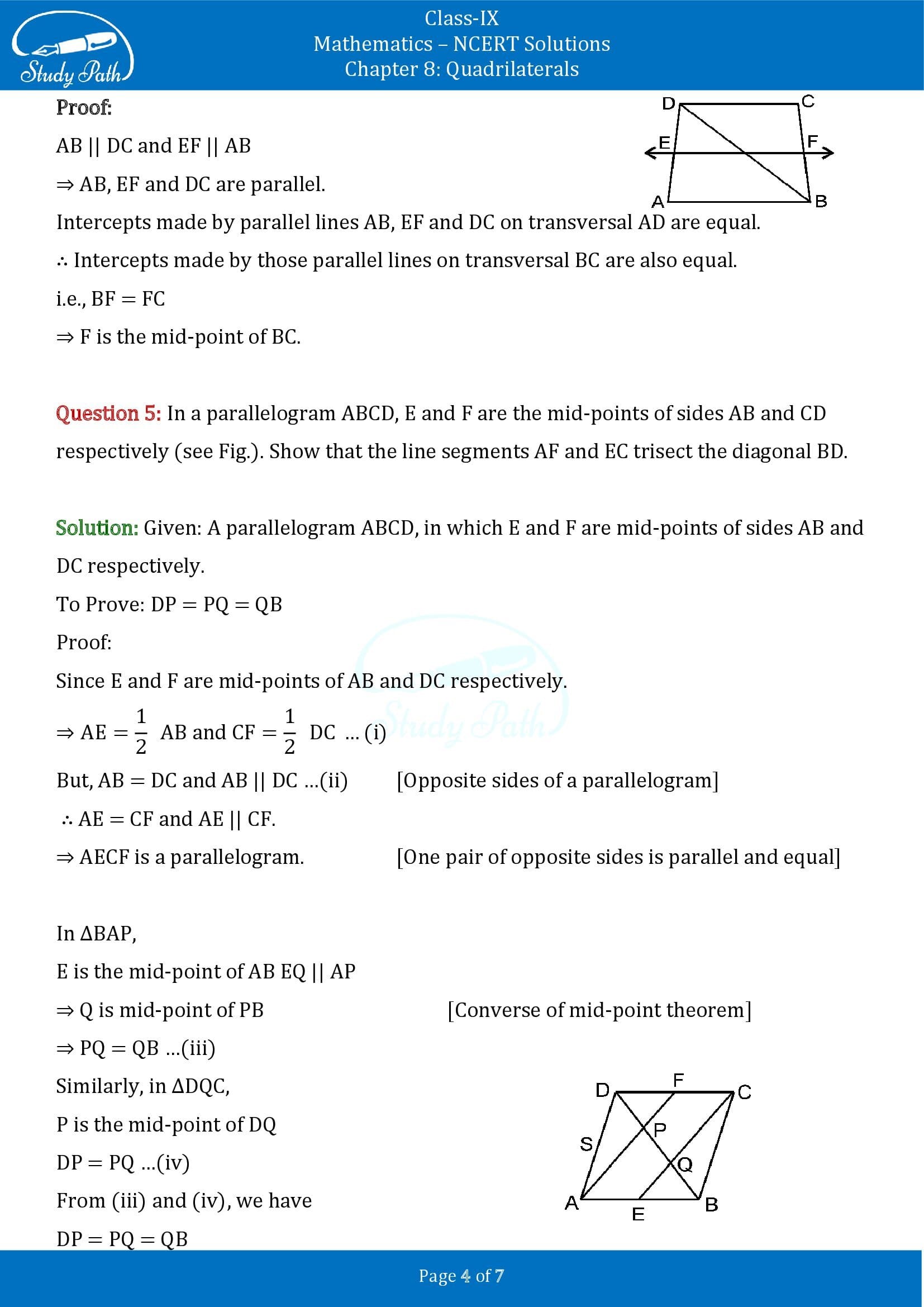 NCERT Solutions for Class 9 Maths Chapter 8 Triangles Exercise 8.2 00004