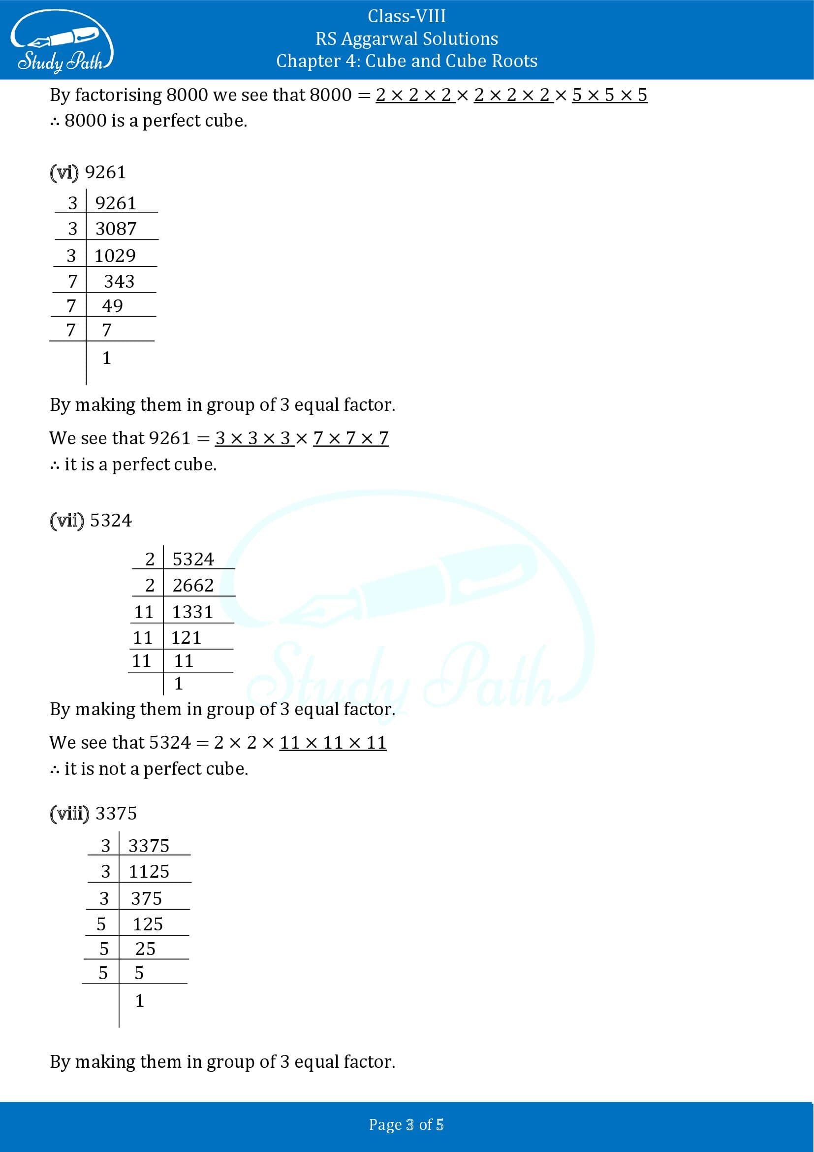 RS Aggarwal Solutions Class 8 Chapter 4 Cube and Cube Roots Exercise 4A 00003