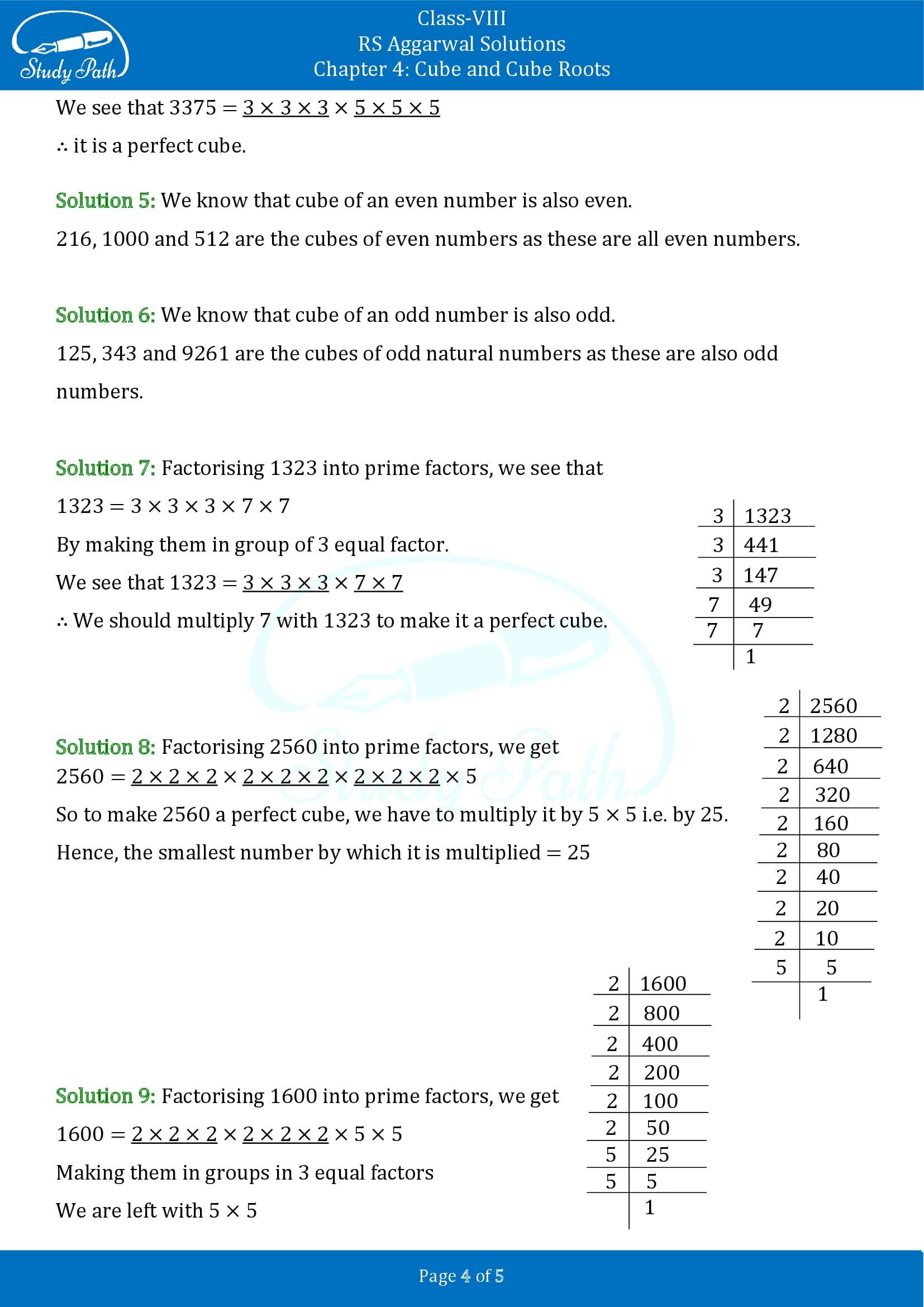 RS Aggarwal Solutions Class 8 Chapter 4 Cube and Cube Roots Exercise 4A 00004