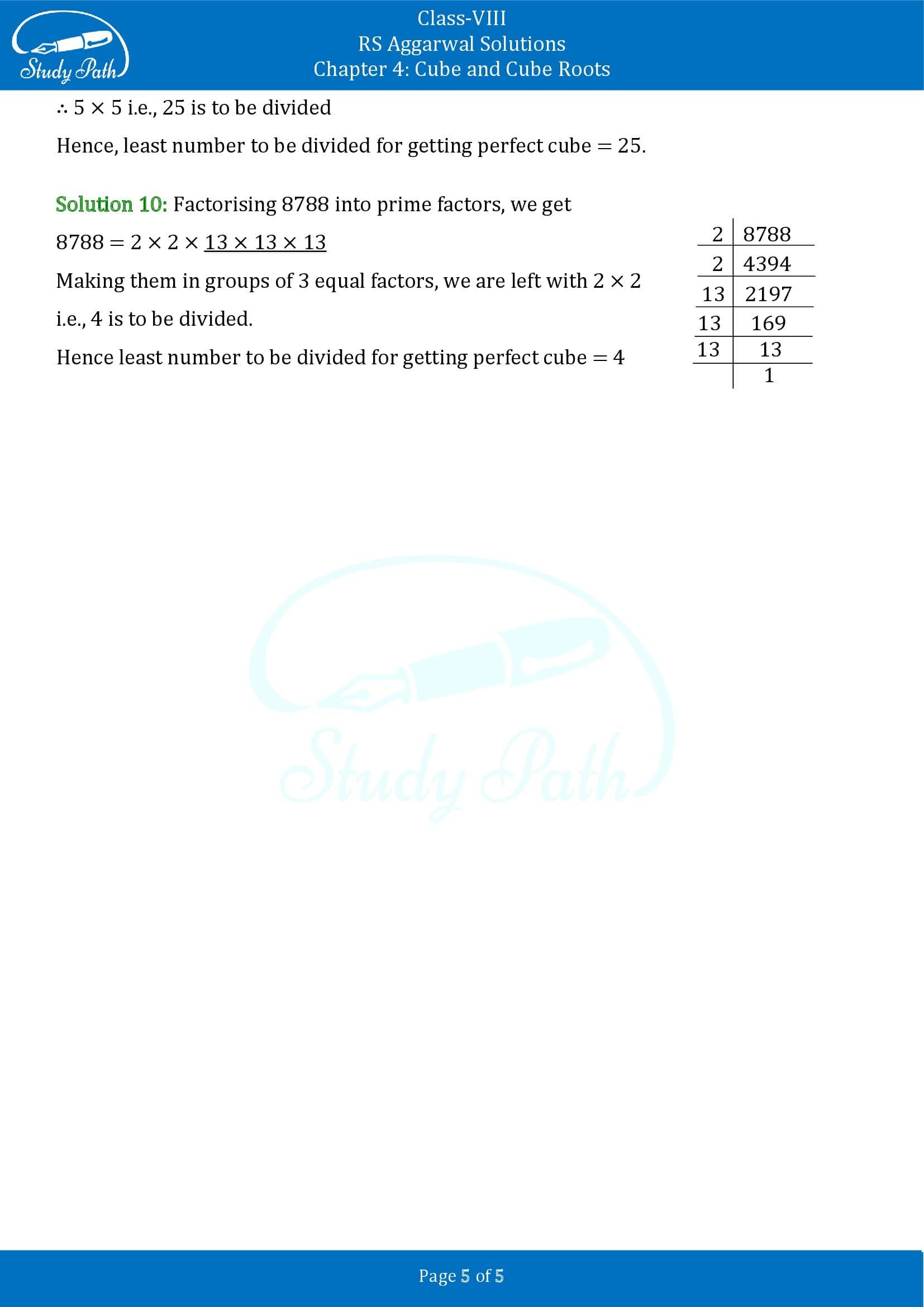 RS Aggarwal Solutions Class 8 Chapter 4 Cube and Cube Roots Exercise 4A 00005