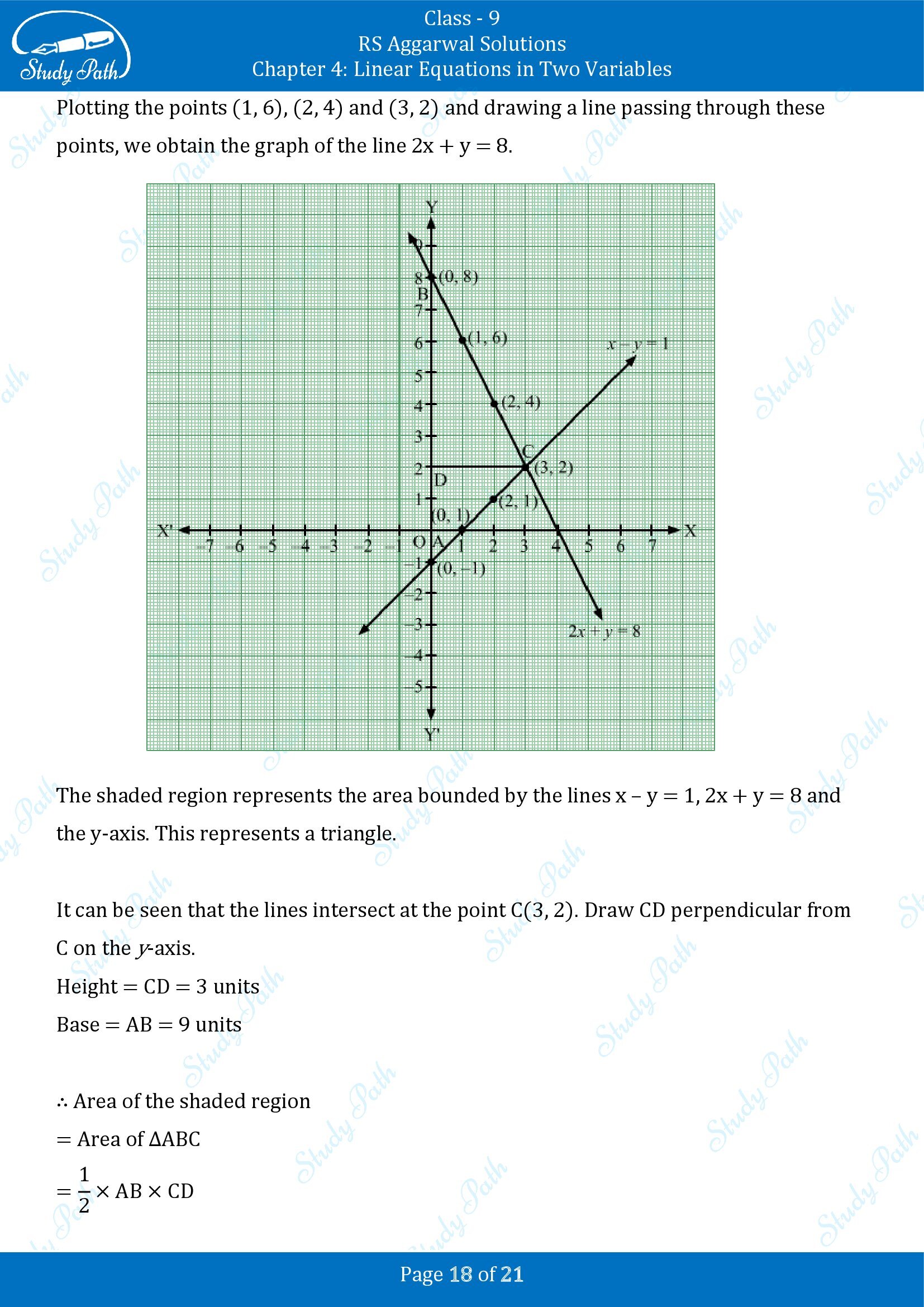 RS Aggarwal Solutions Class 9 Chapter 4 Linear Equations in Two Variables Exercise 4B 00018