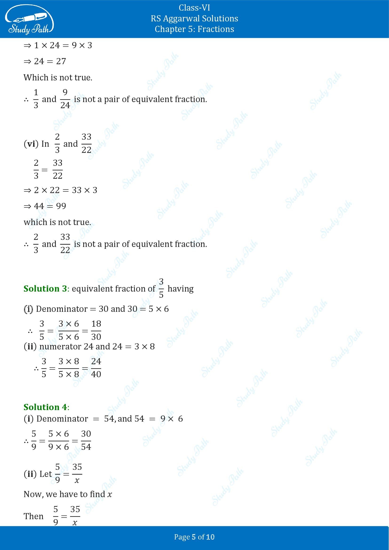 RS Aggarwal Solutions Class 6 Chapter 5 Fractions Exercise 5C 00005