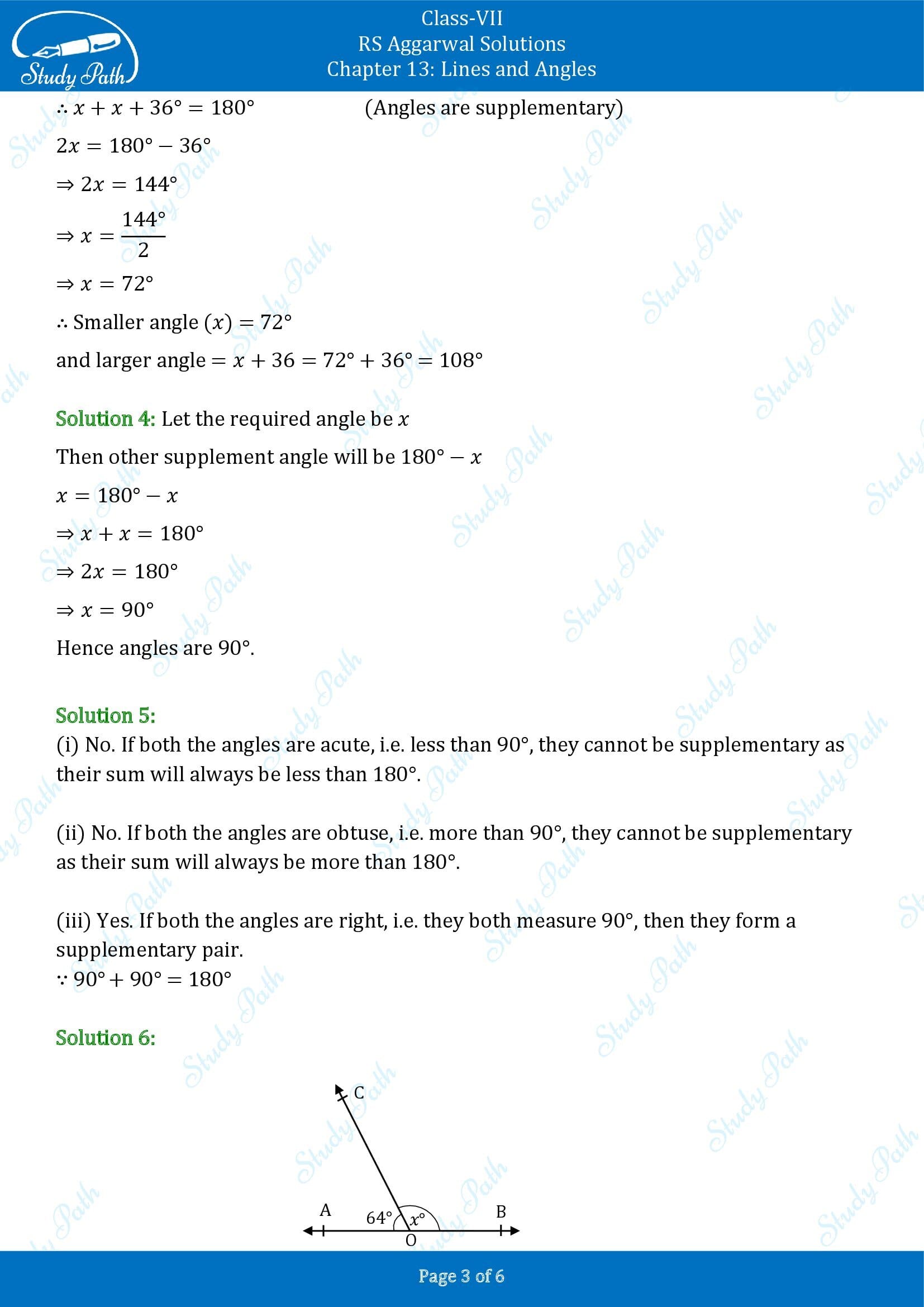 RS Aggarwal Solutions Class 7 Chapter 13 Lines and Angles 00003