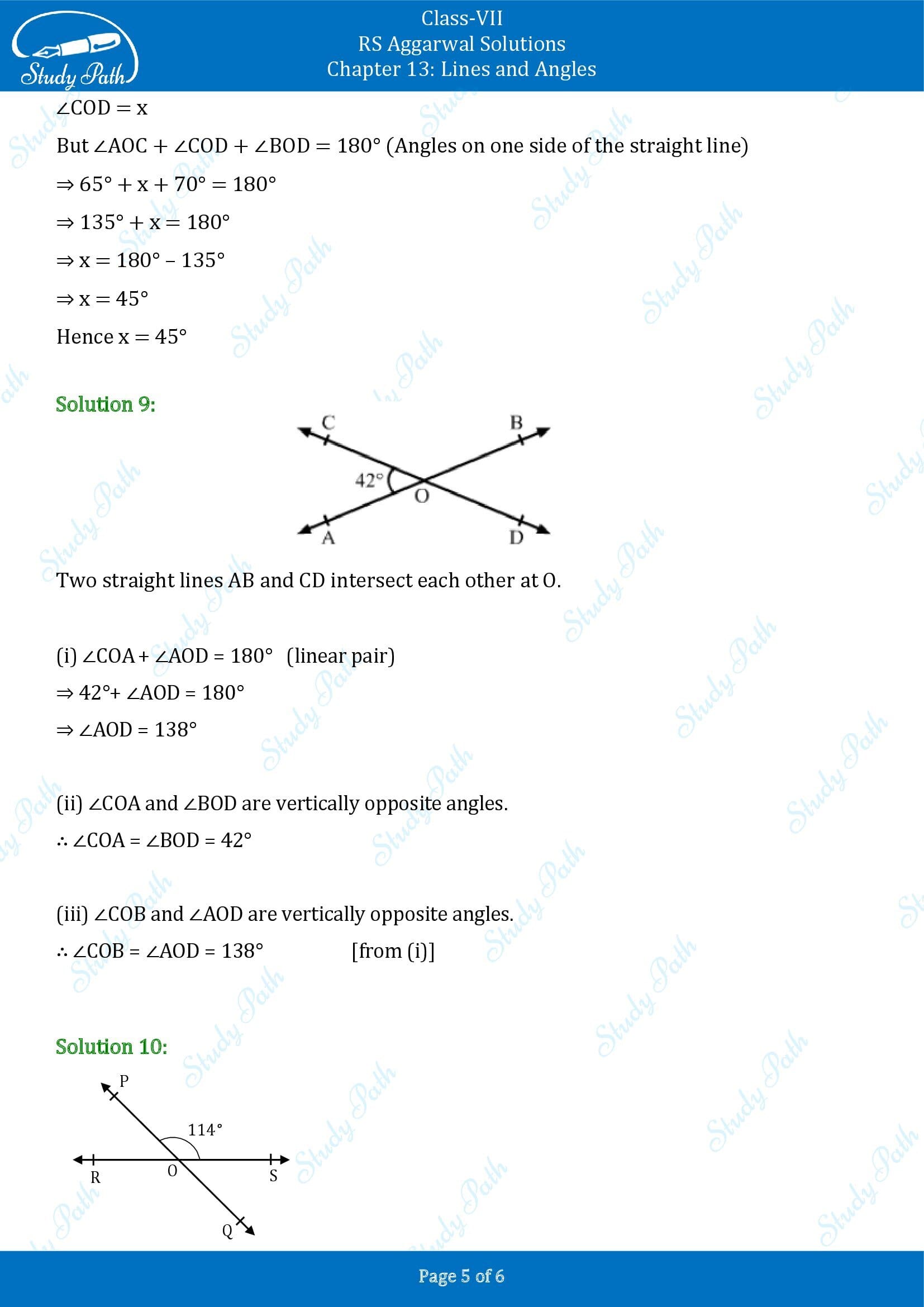 RS Aggarwal Solutions Class 7 Chapter 13 Lines and Angles 00005
