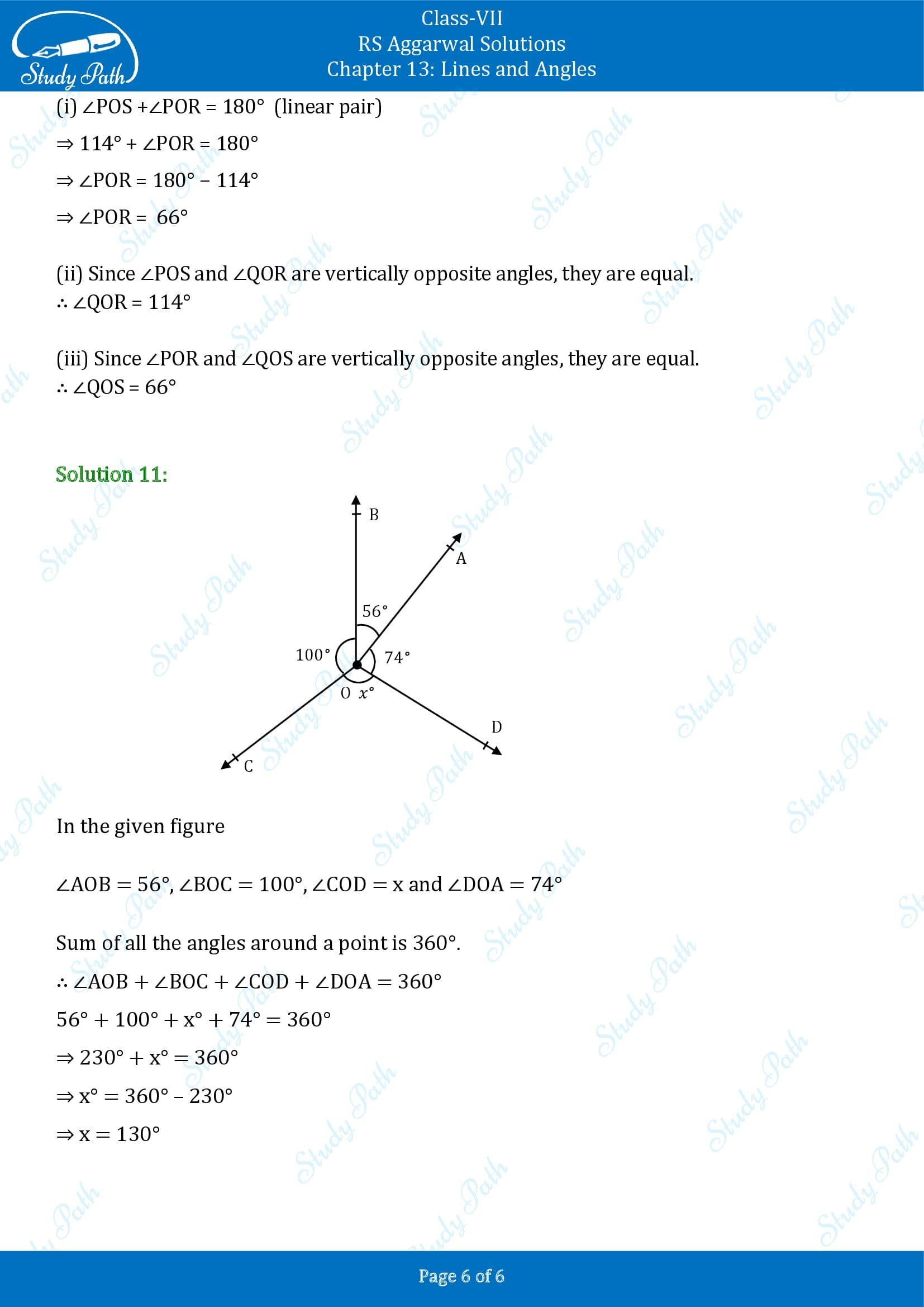 RS Aggarwal Solutions Class 7 Chapter 13 Lines and Angles 00006