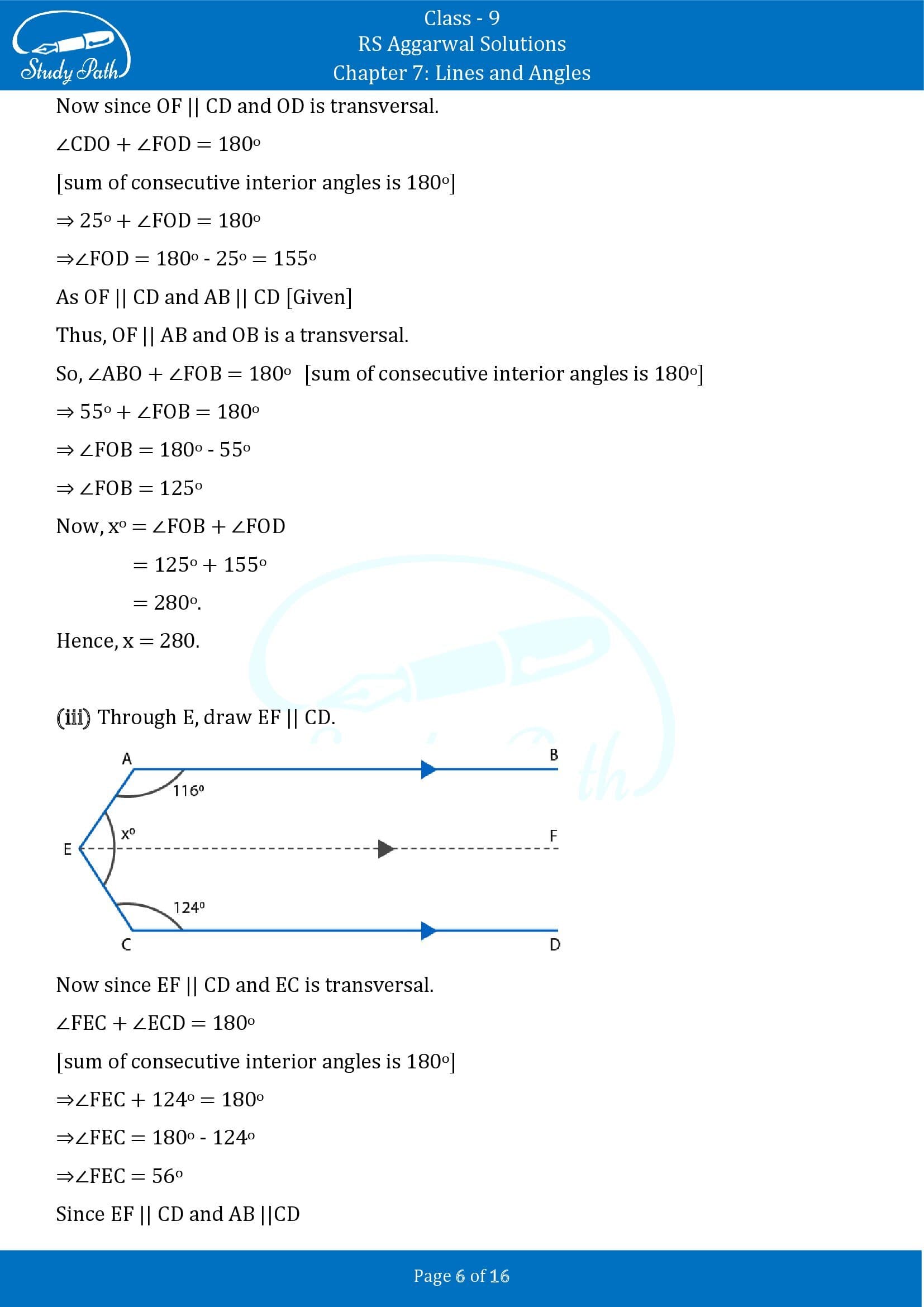 RS Aggarwal Solutions Class 9 Chapter 7 Lines and Angles Exercise 7C 00006