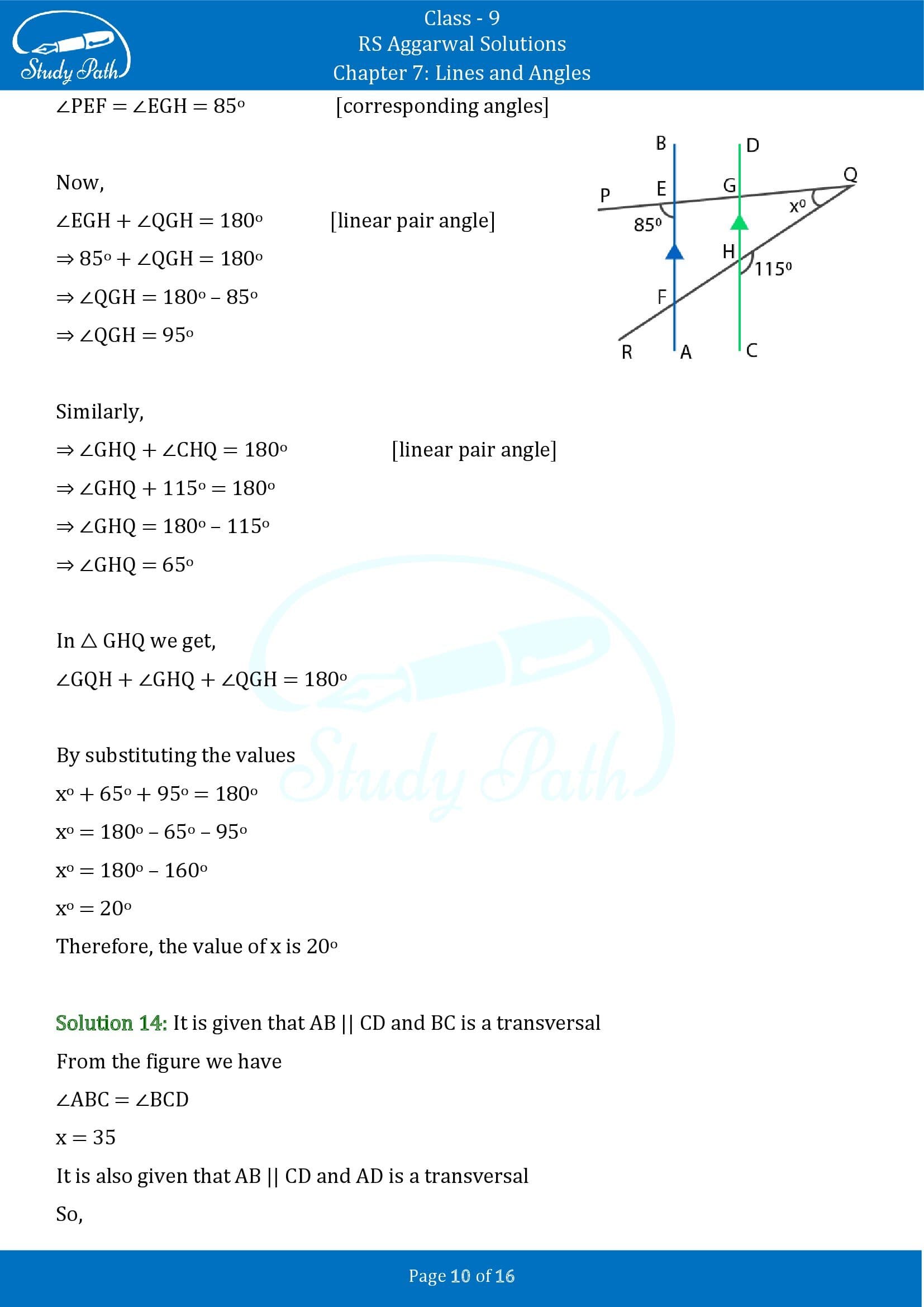 RS Aggarwal Solutions Class 9 Chapter 7 Lines and Angles Exercise 7C 00010