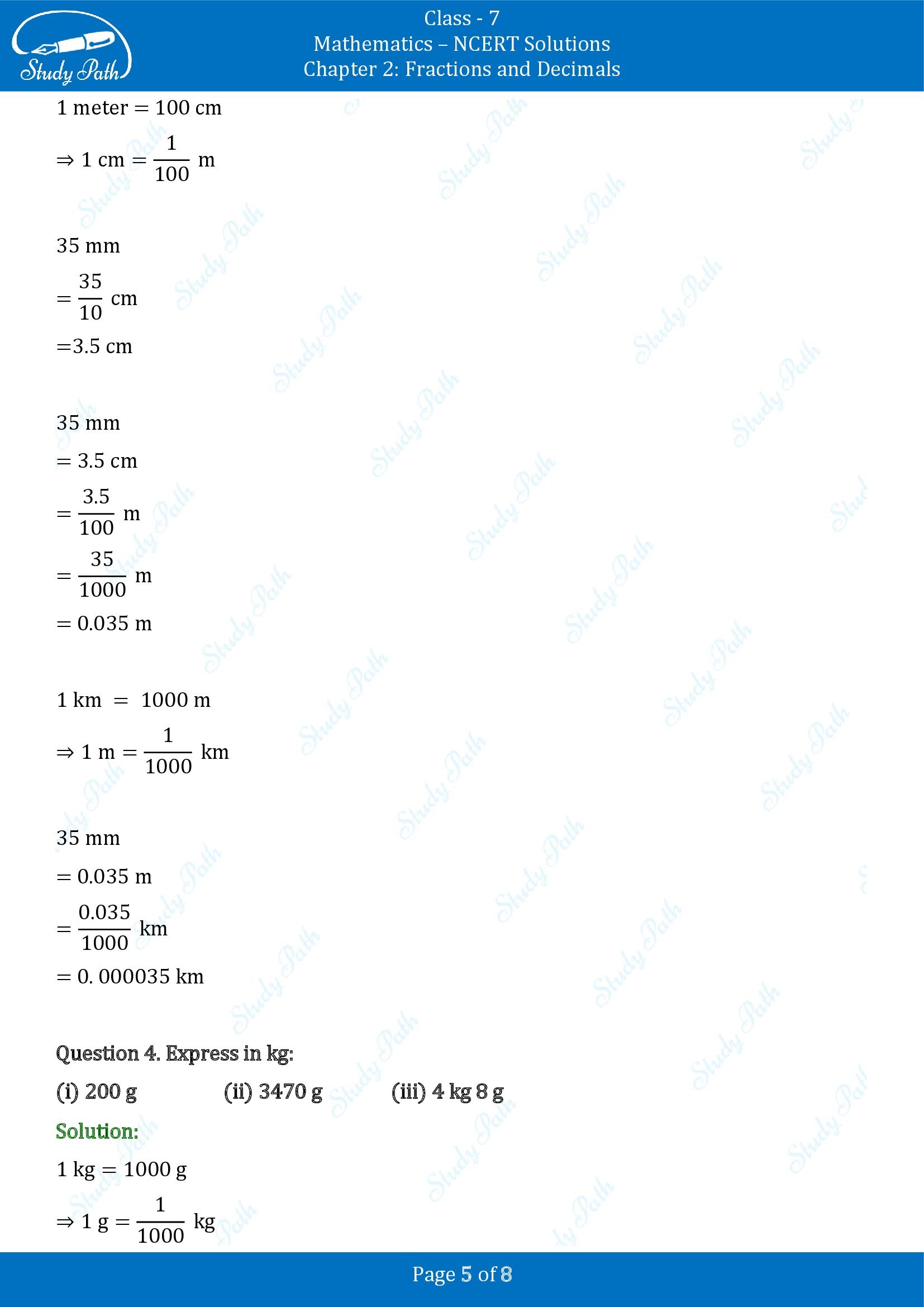 NCERT Solutions for Class 7 Maths Chapter 2 Fractions and Decimals Exercise 2.5 00005