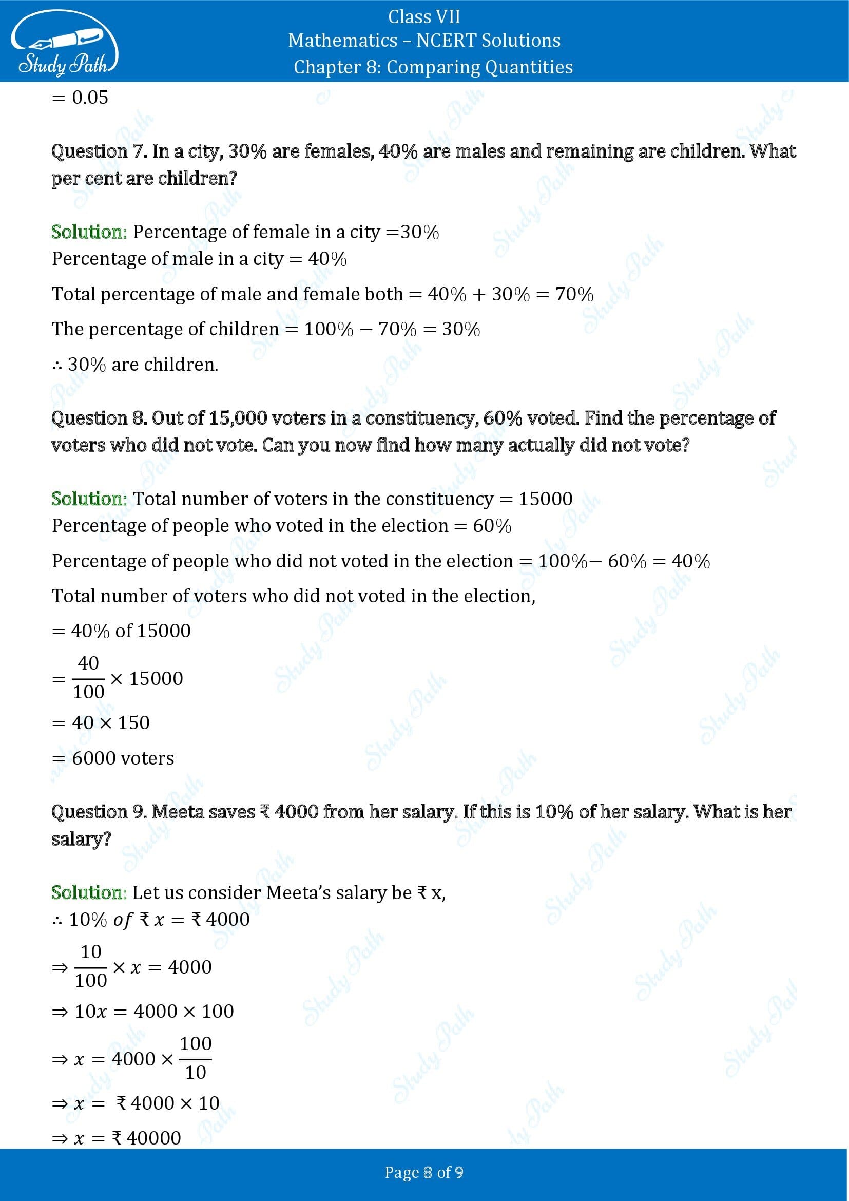 NCERT Solutions for Class 7 Maths Chapter 8 Comparing Quantities Exercise 8.2 00008