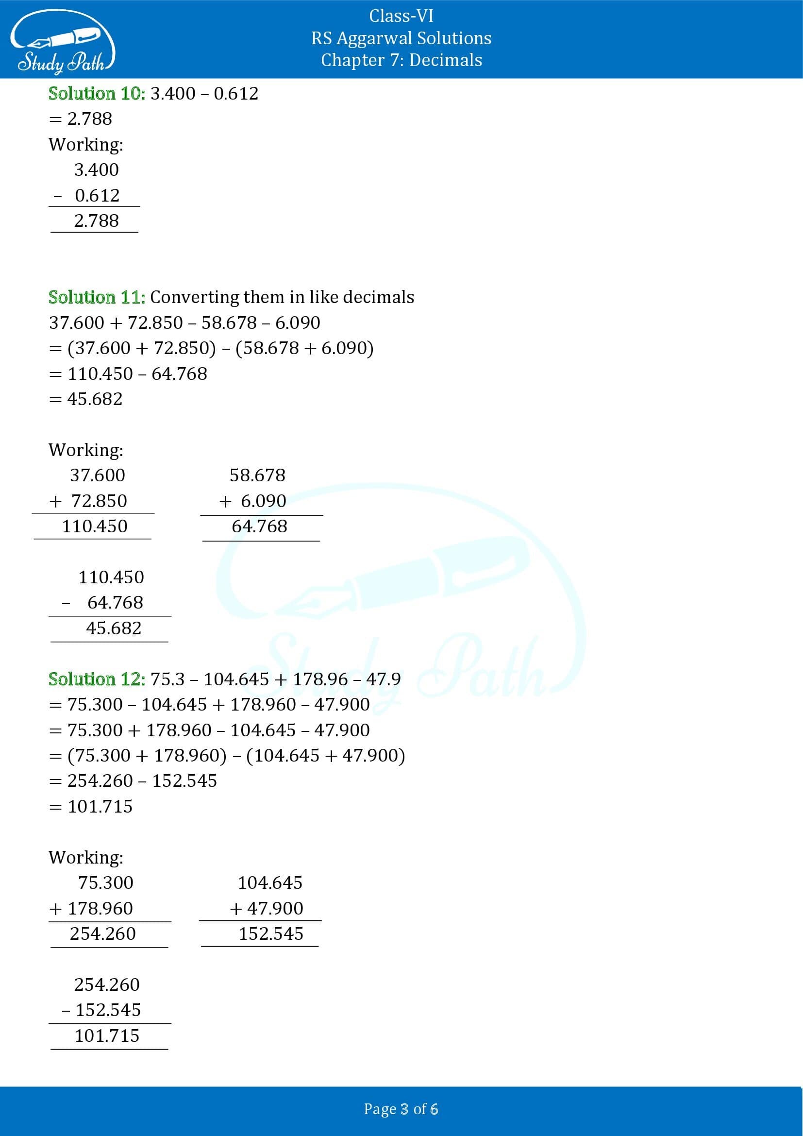 RS Aggarwal Solutions Class 6 Chapter 7 Decimals Exercise 7D 00003