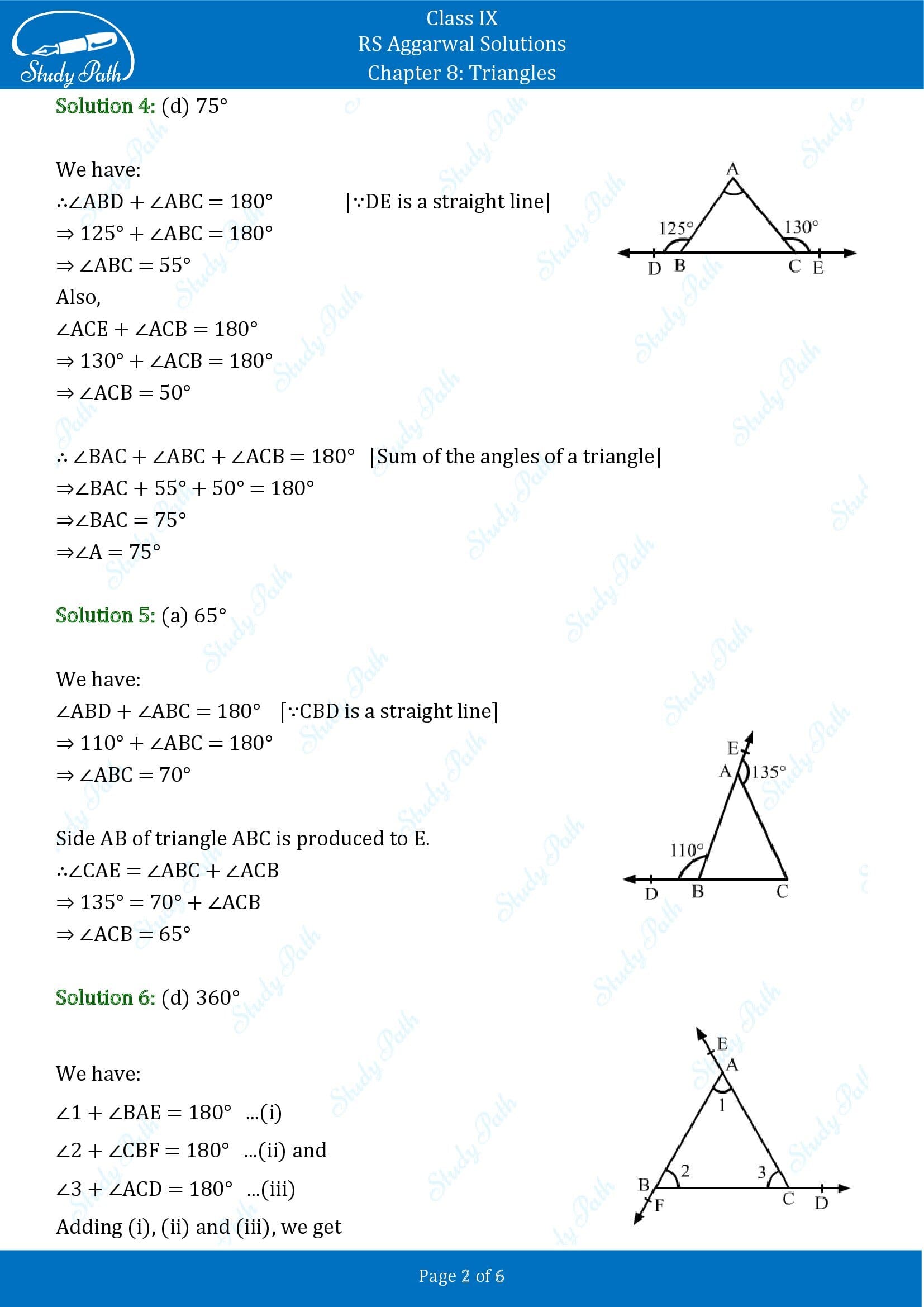 RS Aggarwal Solutions Class 9 Chapter 8 Triangles Multiple Choice Questions MCQs 0002