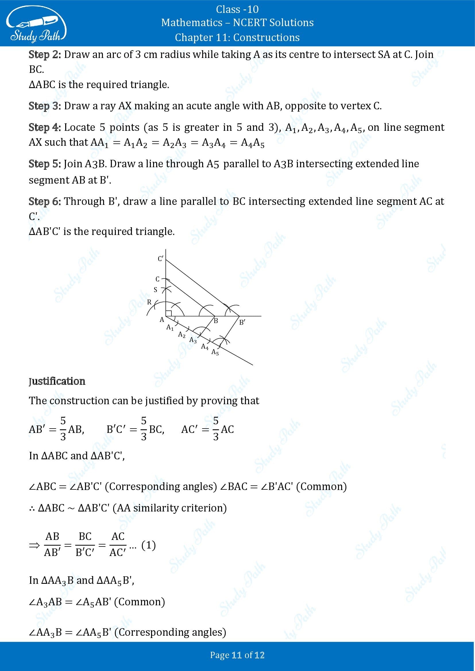 NCERT Solutions for Class 10 Maths Chapter 11 Constructions Exercise 11.1 00011