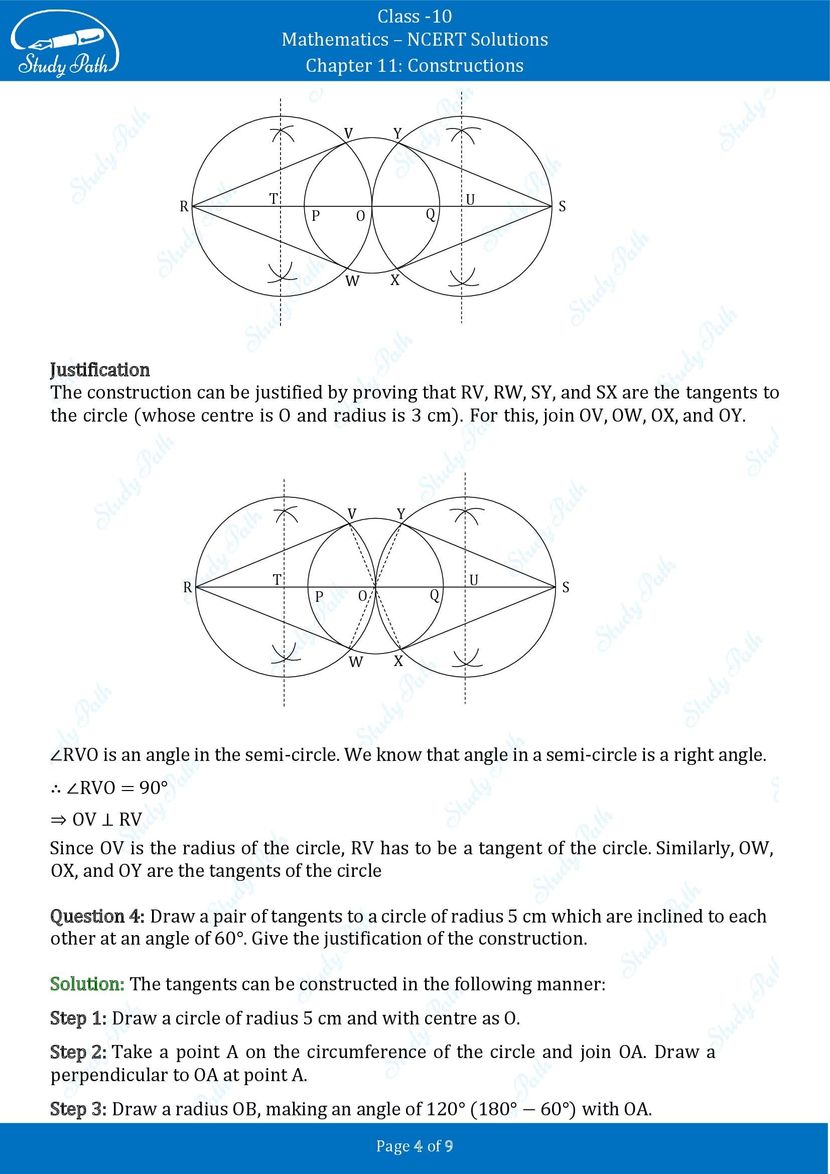 NCERT Solutions for Class 10 Maths Chapter 11 Constructions Exercise 11.2 00004