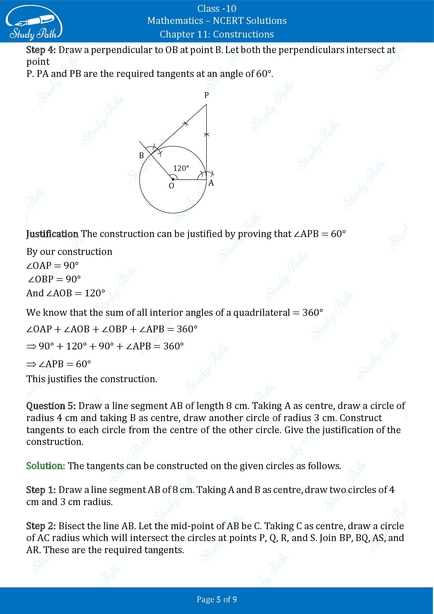 NCERT Solutions for Class 10 Maths Chapter 11 Constructions Exercise 11.2 00005