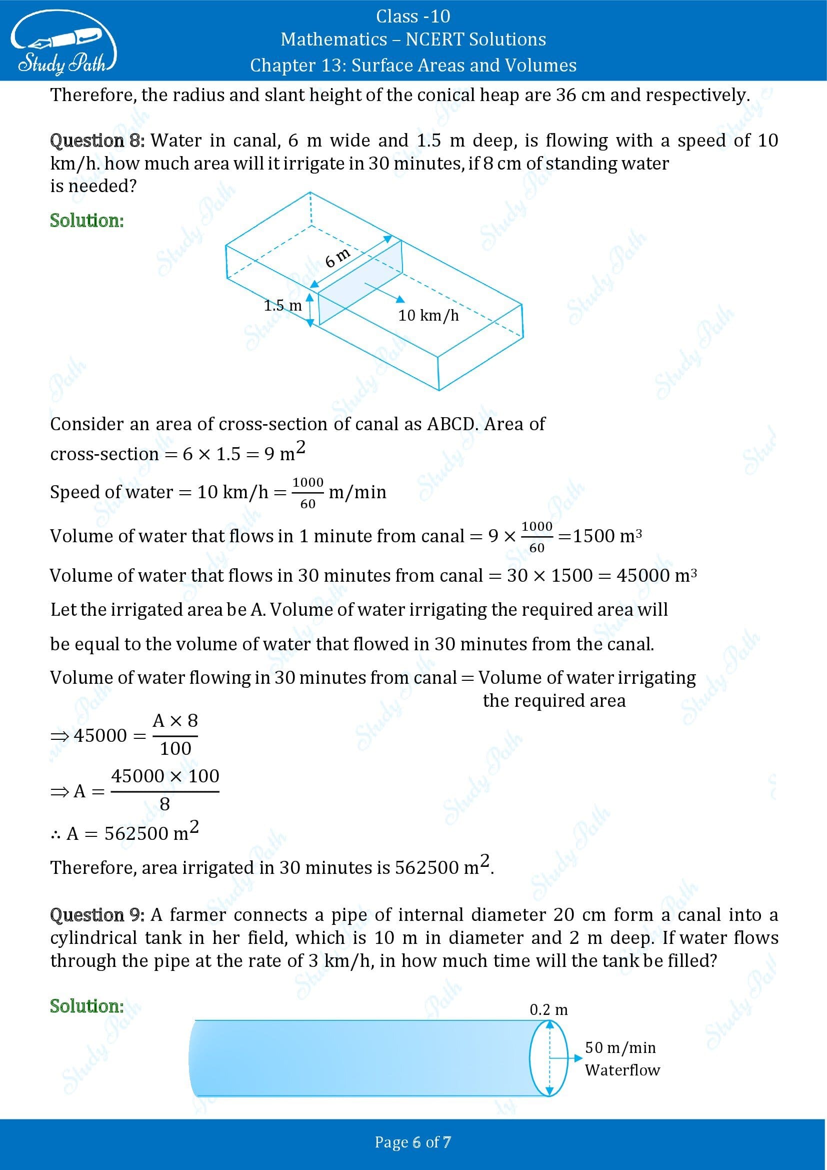 NCERT Solutions for Class 10 Maths Chapter 13 Surface Areas and Volumes Exercise 13.3 00006