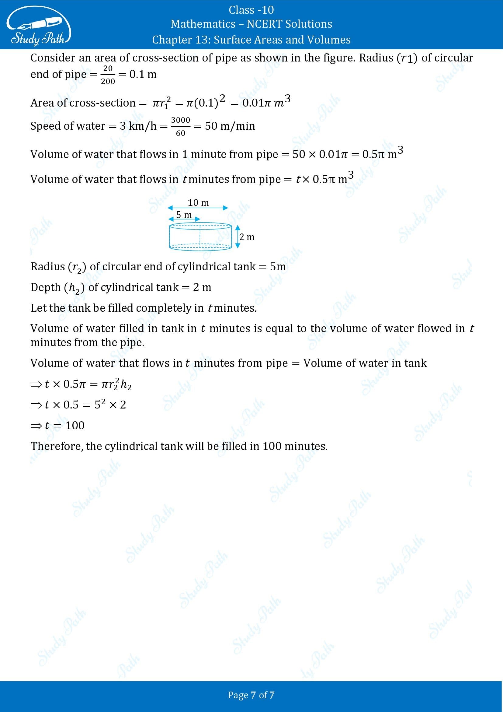 NCERT Solutions for Class 10 Maths Chapter 13 Surface Areas and Volumes Exercise 13.3 00007
