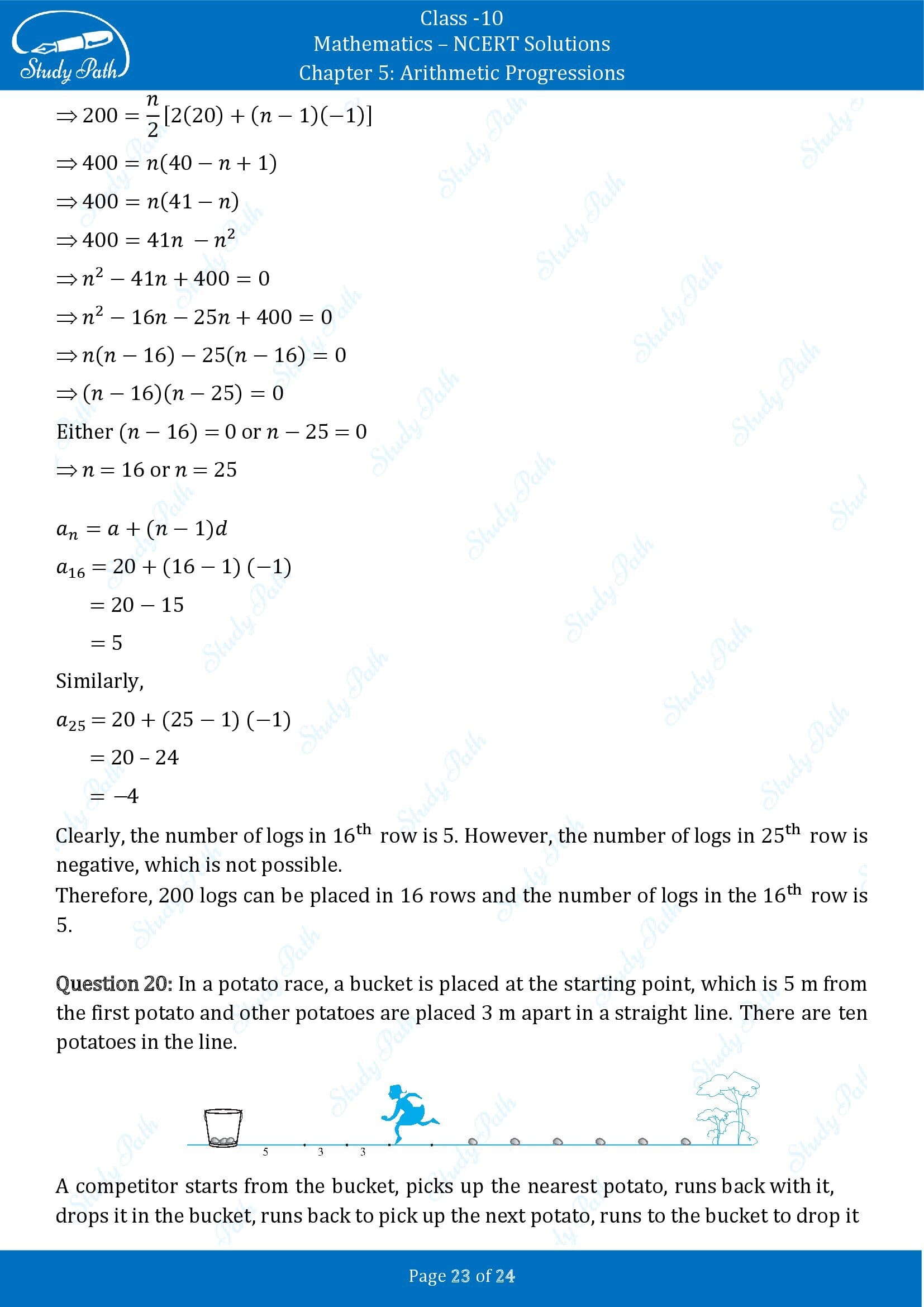 NCERT Solutions for Class 10 Maths Chapter 5 Arithmetic Progressions Exercise 5.3 00023