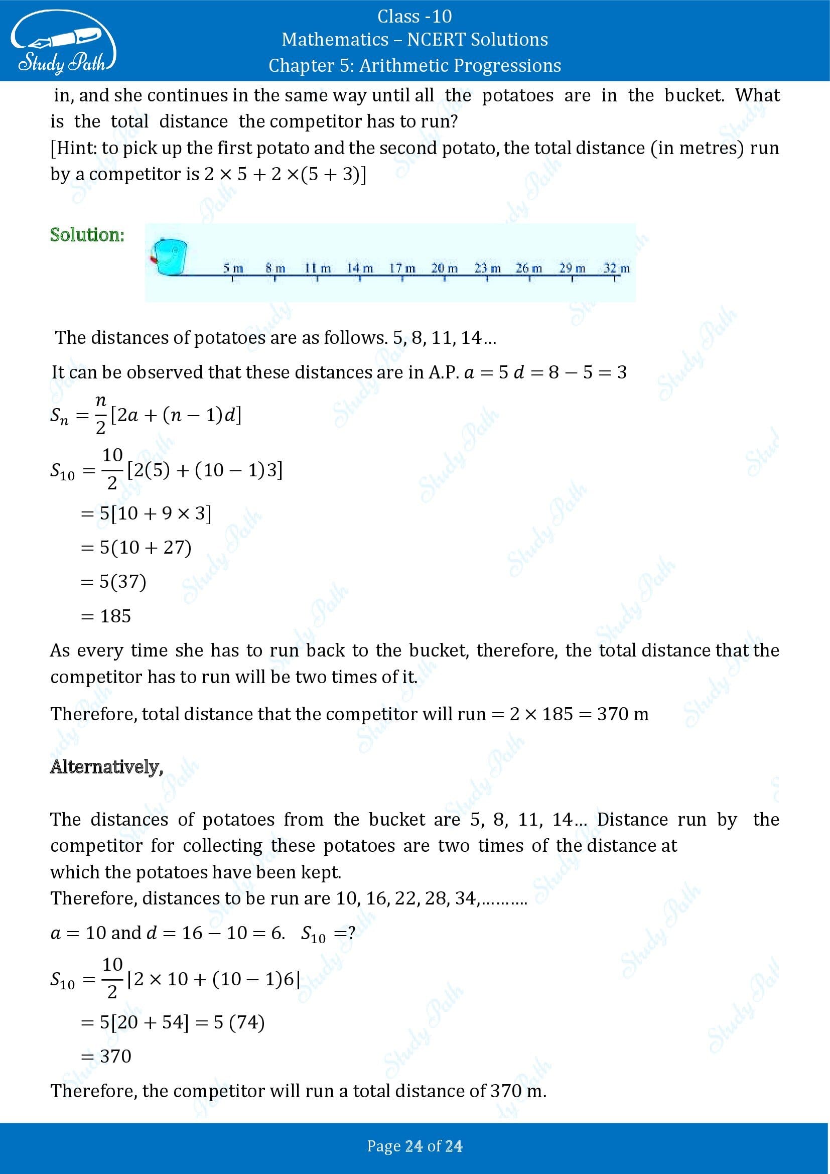 NCERT Solutions for Class 10 Maths Chapter 5 Arithmetic Progressions Exercise 5.3 00024