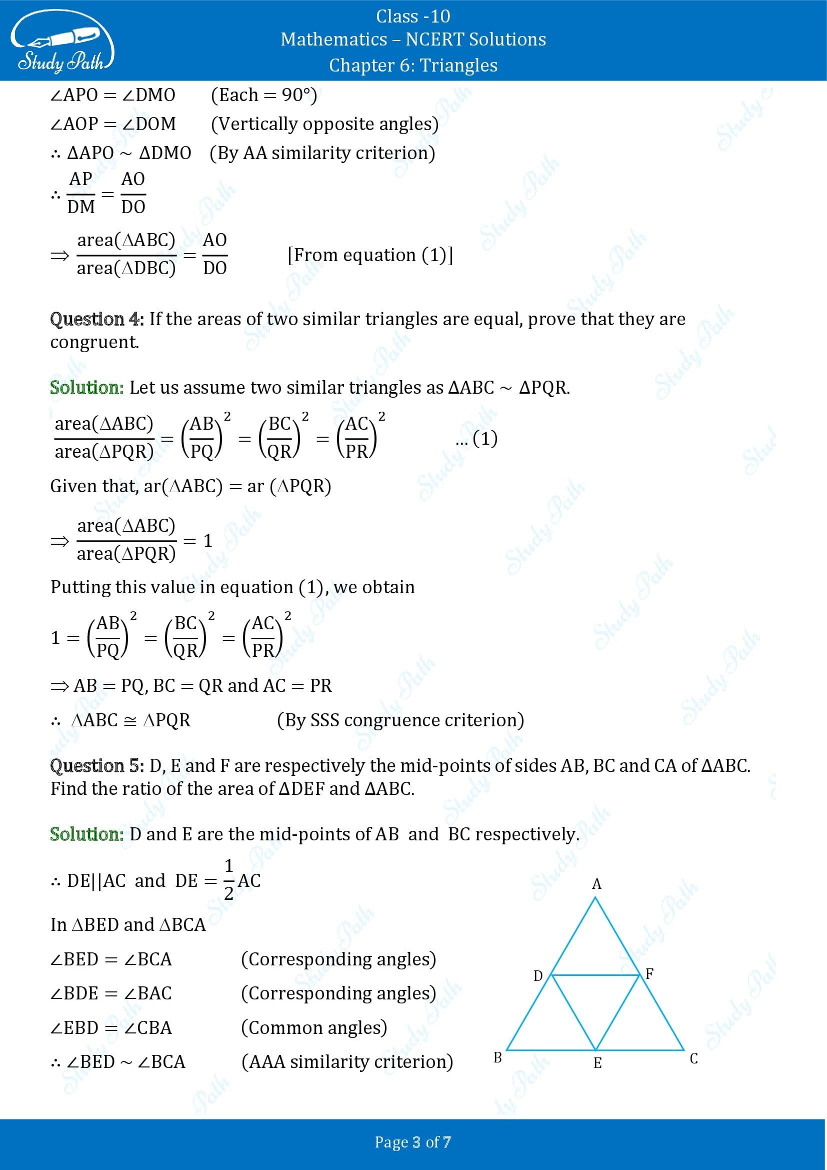 NCERT Solutions for Class 10 Maths Chapter 6 Triangles Exercise 6.4 00003