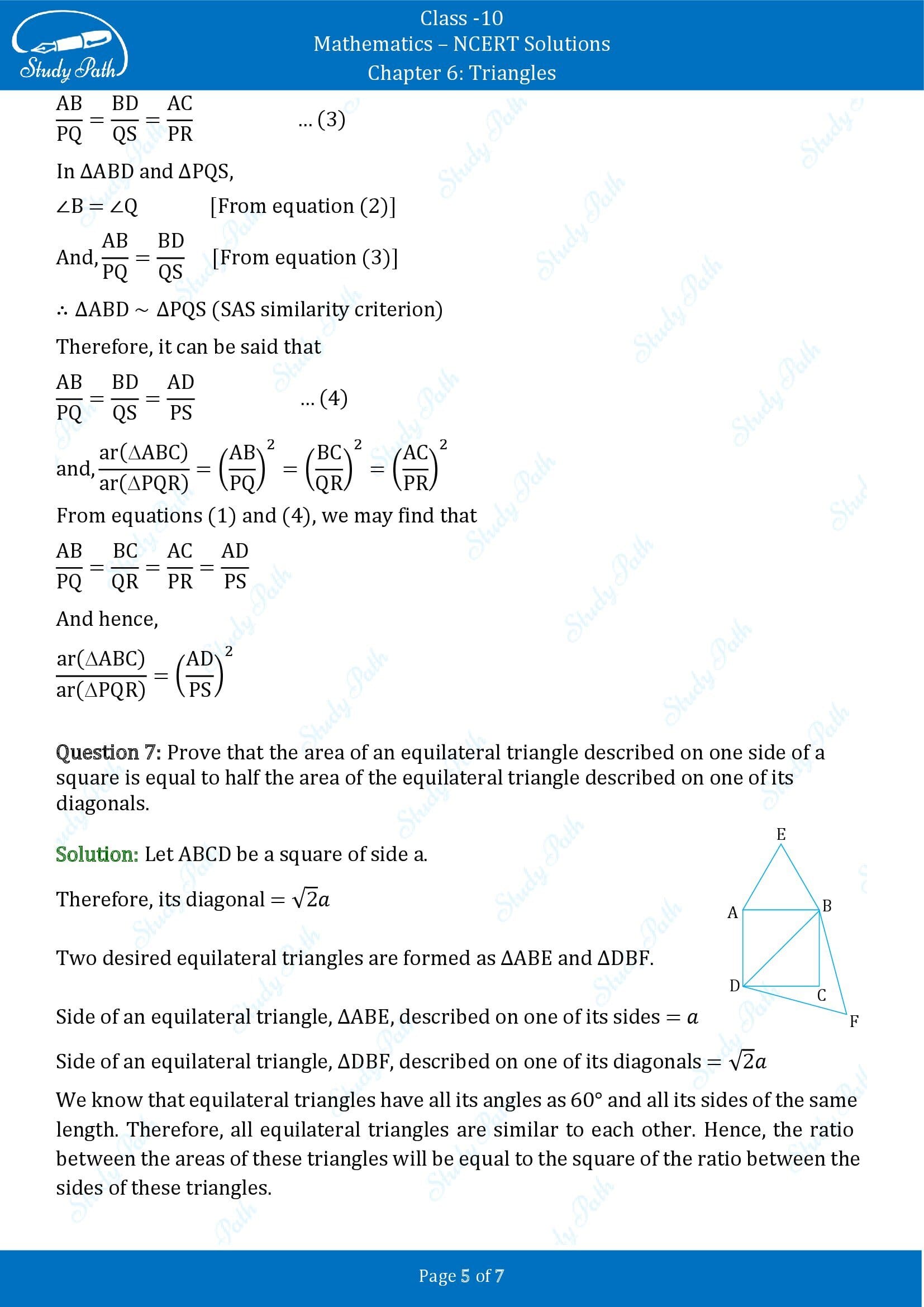 NCERT Solutions for Class 10 Maths Chapter 6 Triangles Exercise 6.4 00005