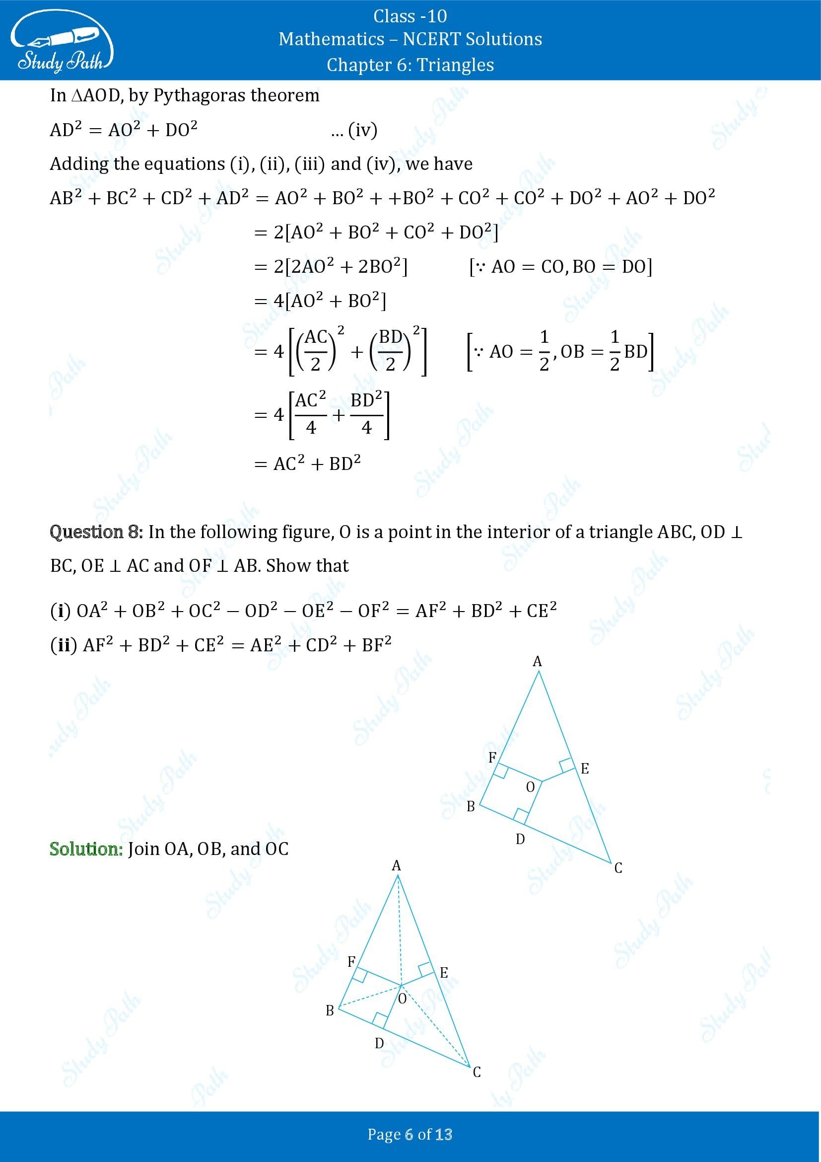 NCERT Solutions for Class 10 Maths Chapter 6 Triangles Exercise 6.5 00006