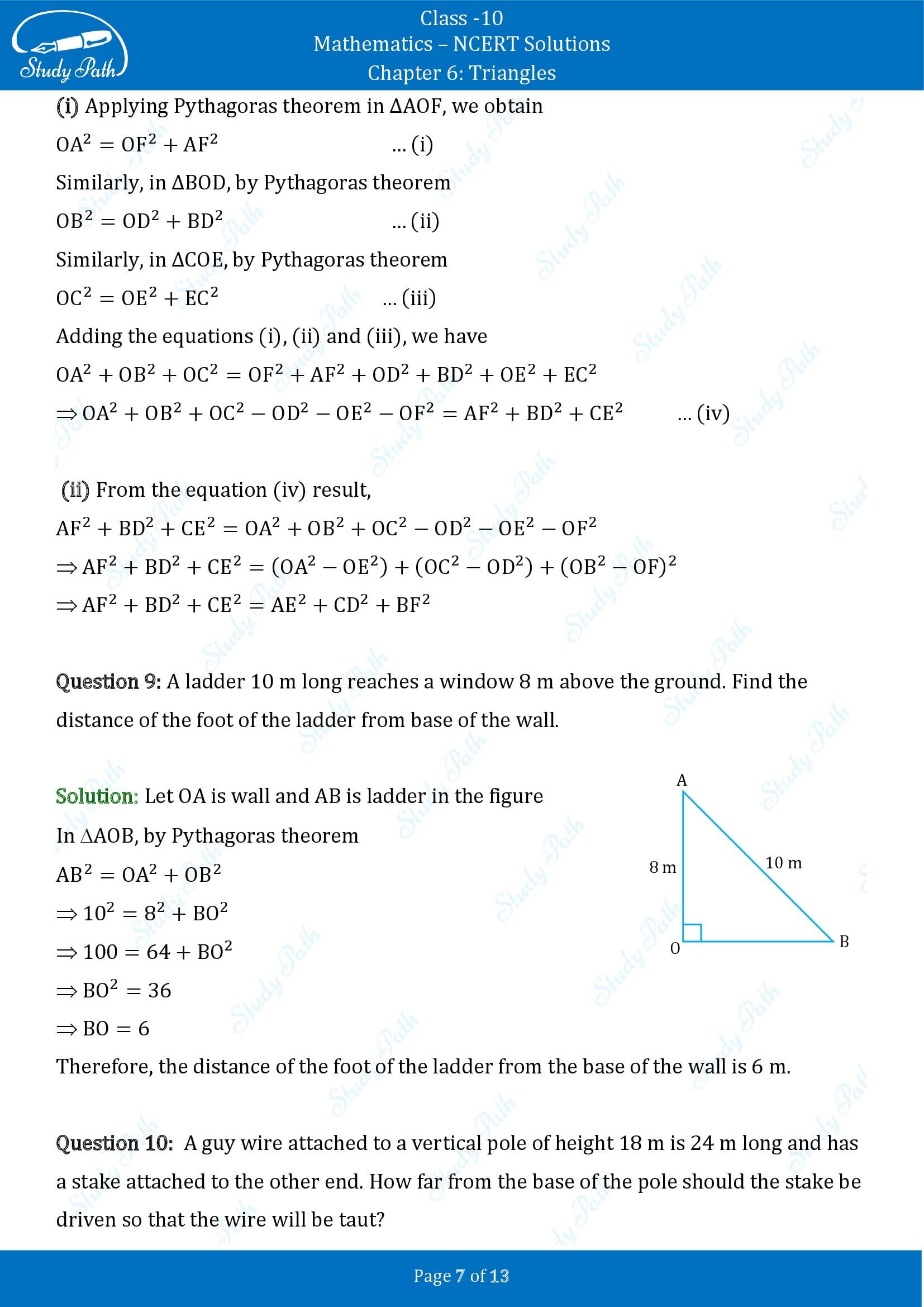 NCERT Solutions for Class 10 Maths Chapter 6 Triangles Exercise 6.5 00007