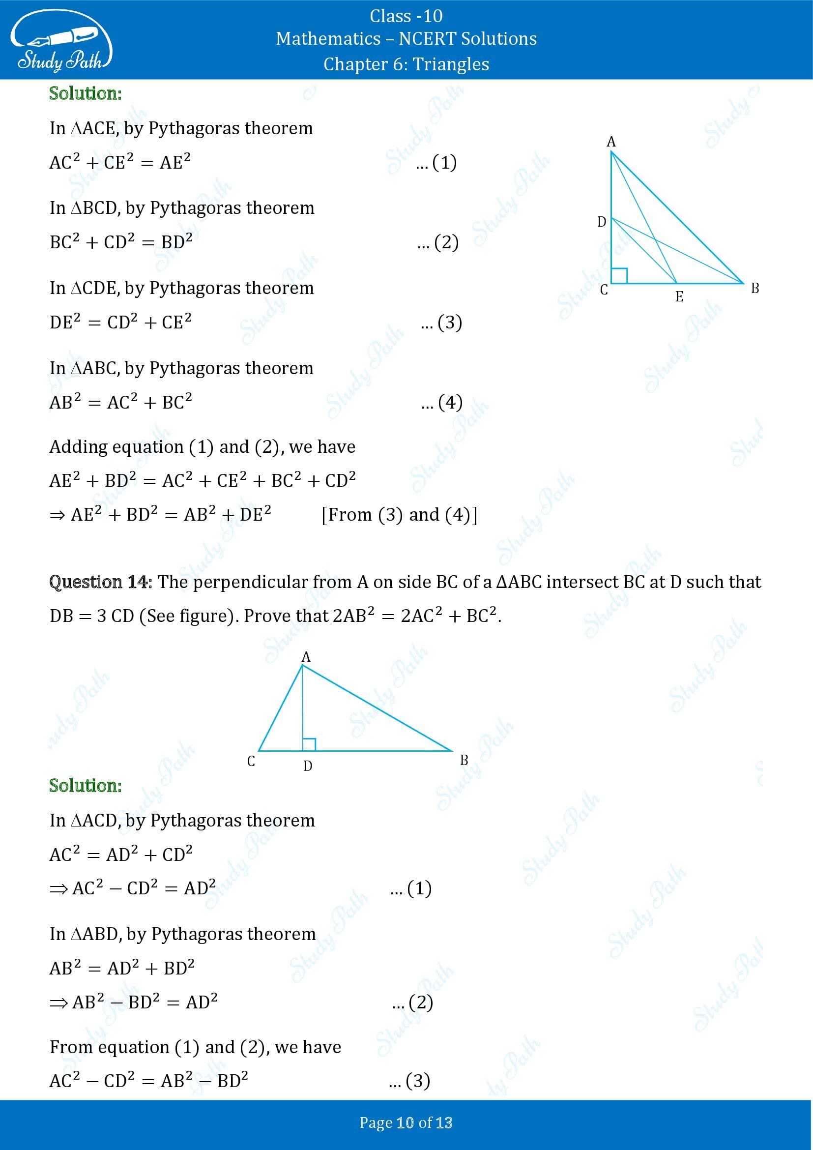 NCERT Solutions for Class 10 Maths Chapter 6 Triangles Exercise 6.5 00010