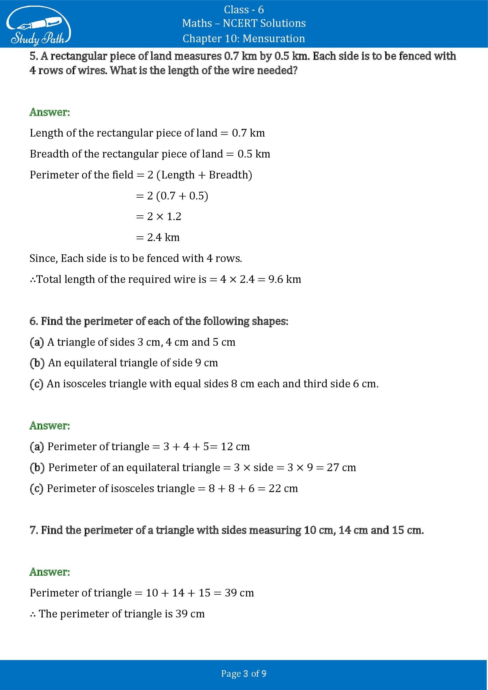 NCERT Solutions for Class 6 Maths Chapter 10 Mensuration Exercise 10.1 00003
