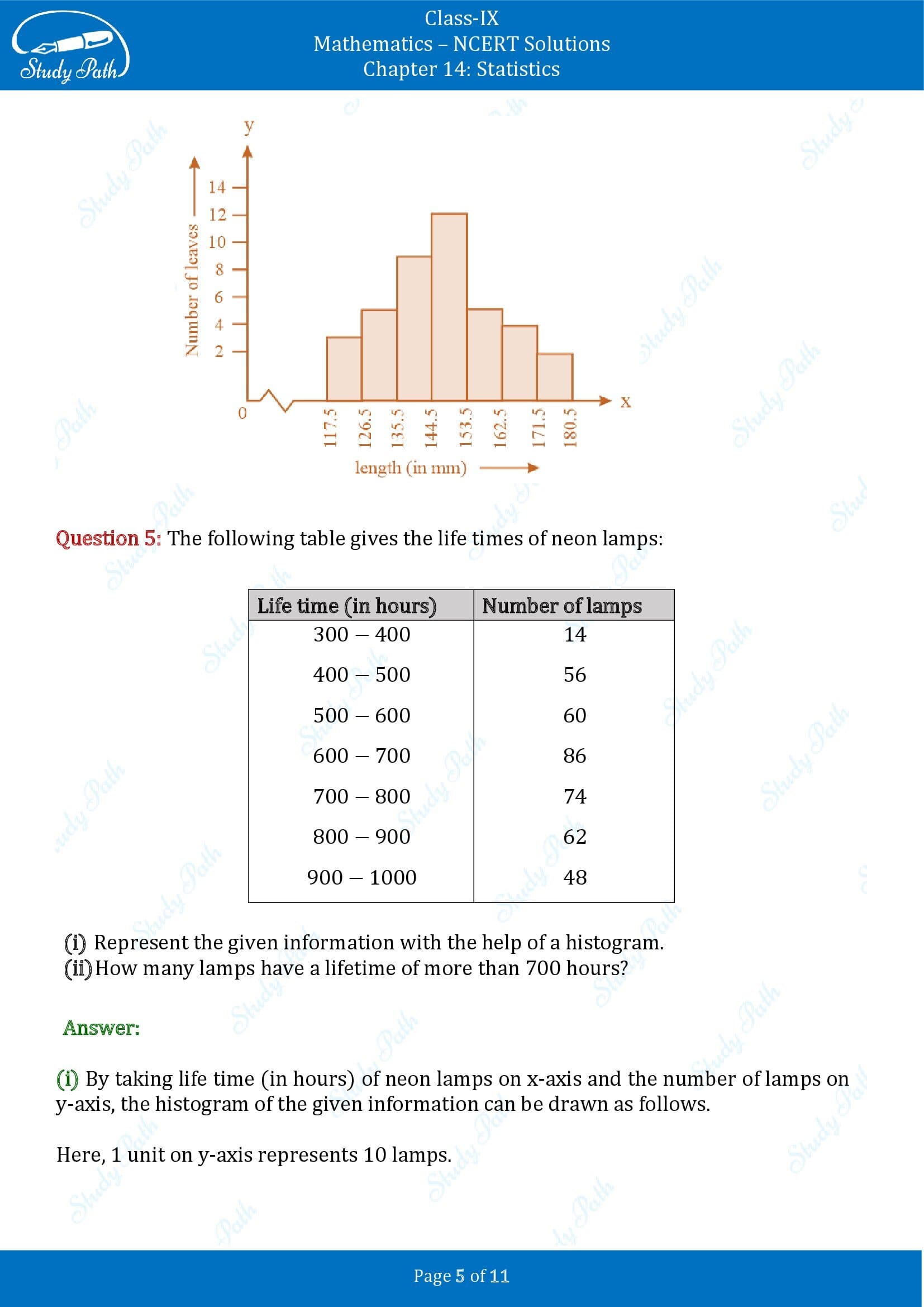 NCERT Solutions for Class 9 Maths Chapter 14 Statistics Exercise 14.3 00005