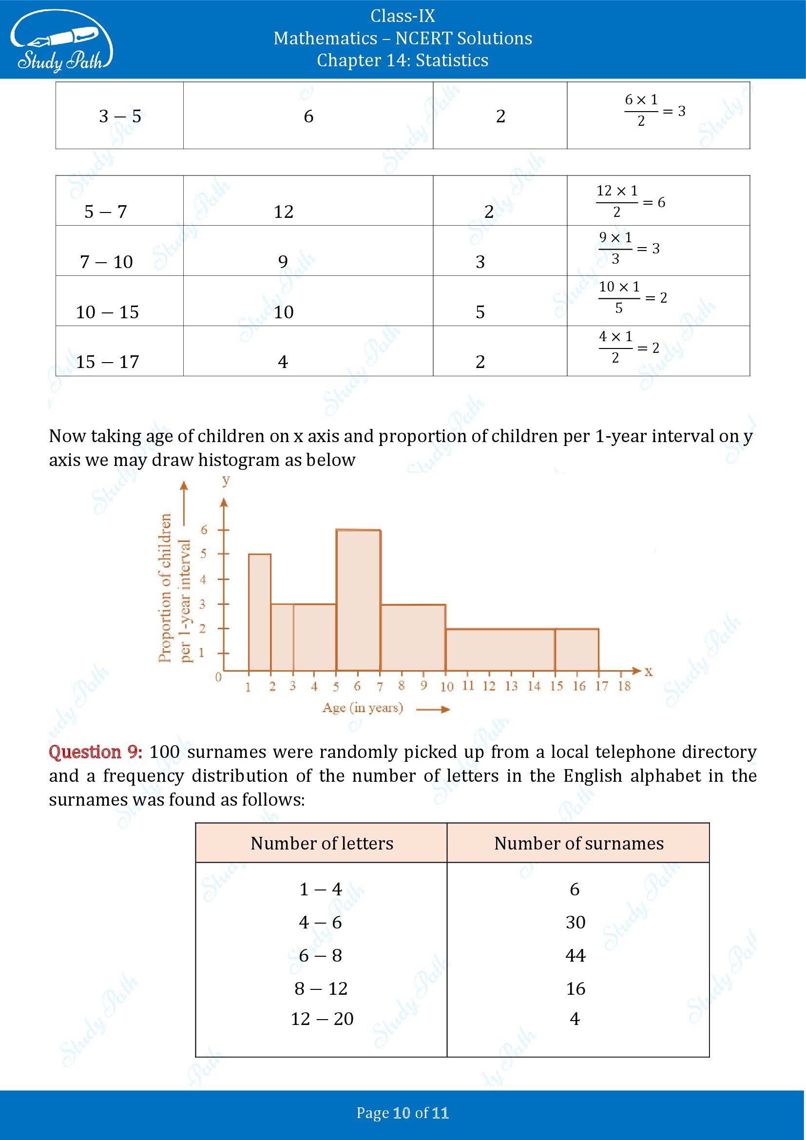 NCERT Solutions for Class 9 Maths Chapter 14 Statistics Exercise 14.3 00010