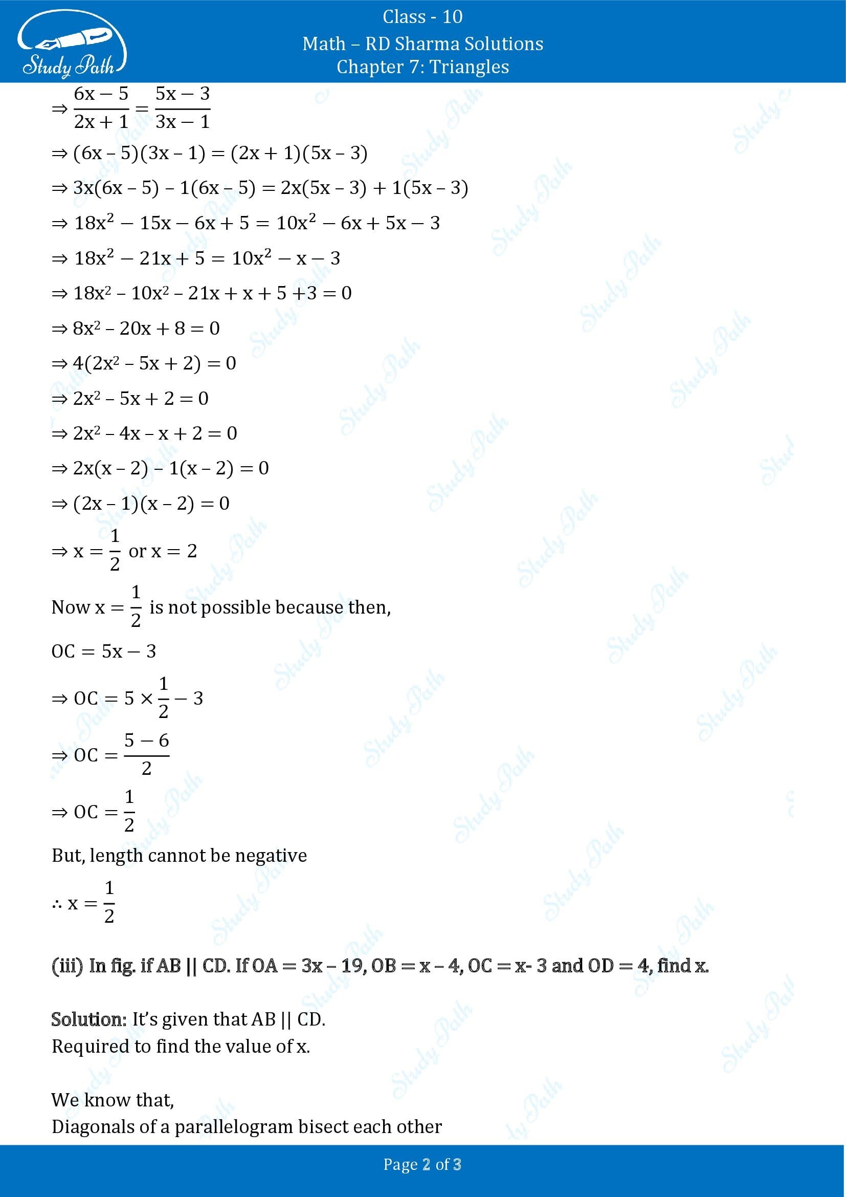 RD Sharma Solutions Class 10 Chapter 7 Triangles Exercise 7.4 00002