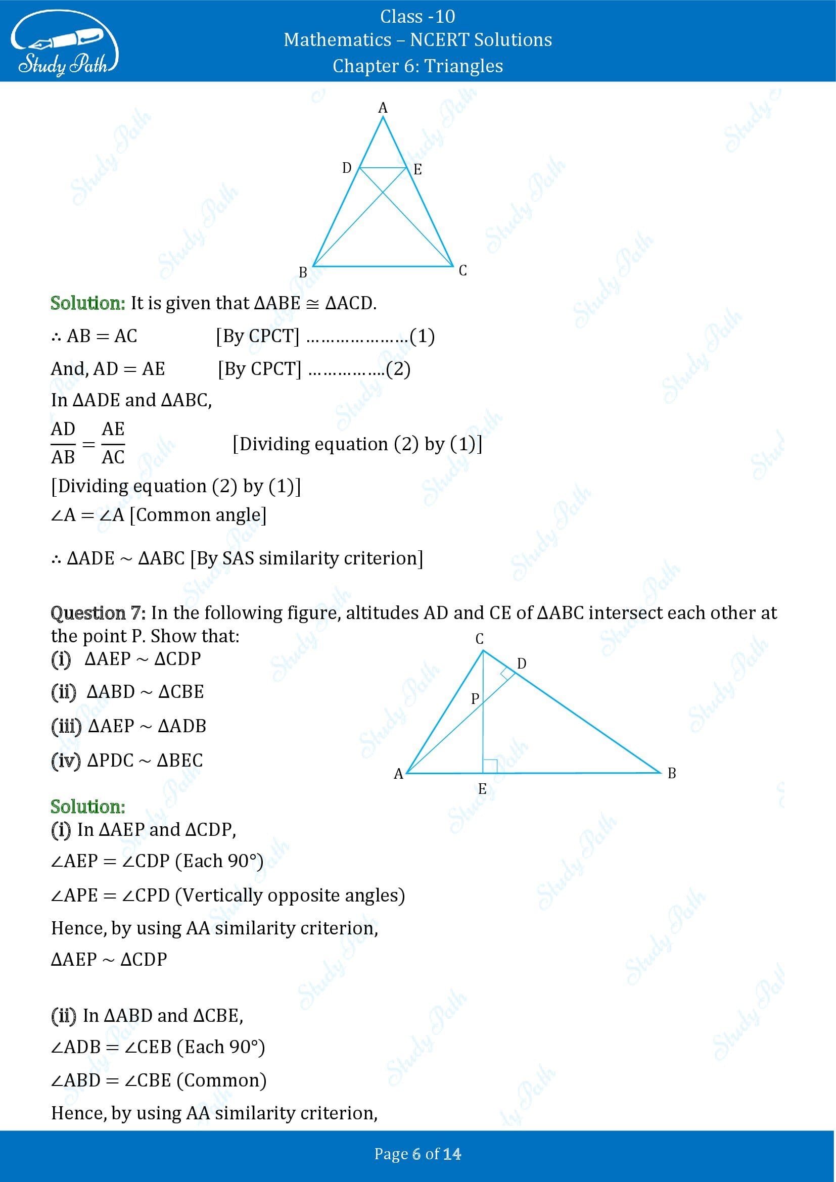 NCERT Solutions for Class 10 Maths Chapter 6 Triangles Exercise 6.3 00006
