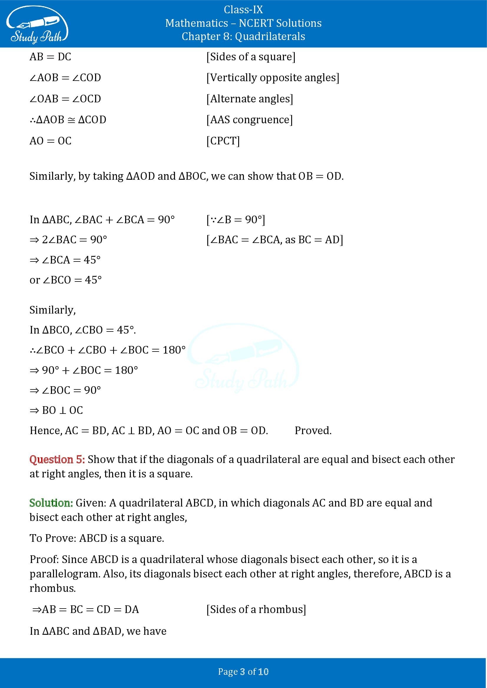 NCERT Solutions for Class 9 Maths Chapter 8 Triangles Exercise 8.1 00003